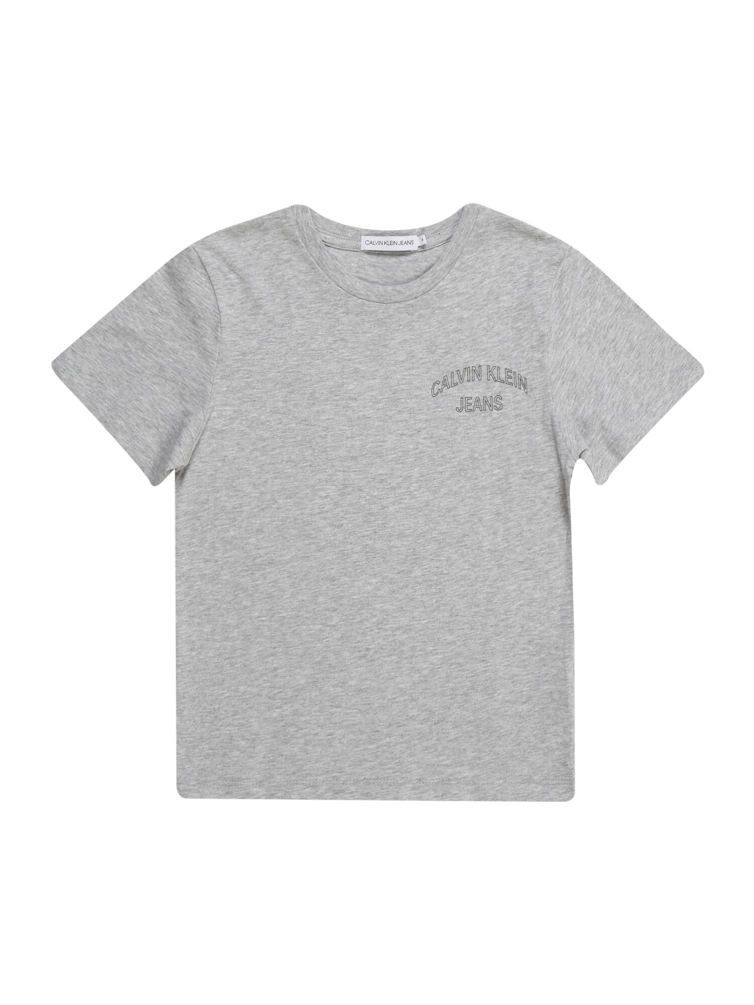 Calvin Klein Jeans Jongens Shirt Grijs Gemeleerd calvin klein jeans kopen in de aanbieding