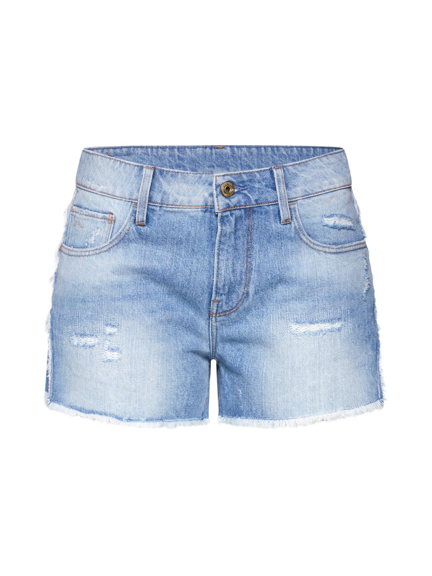 Gstar G Star Raw Dames Jeans 3301 Fringe Mid Bf Short Wmn Blauw Denim gstar kopen in de aanbieding
