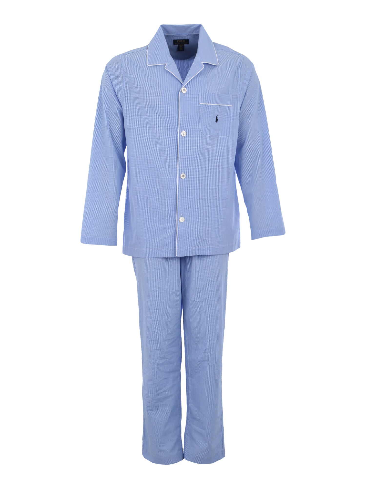 Polo Ralph Lauren Dlhé pyžamo  svetlomodrá / biela