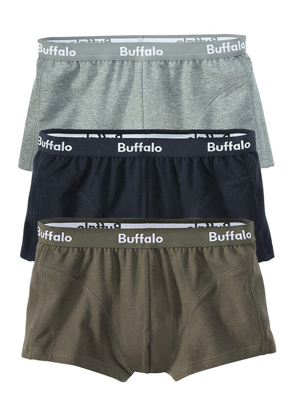 BUFFALO, Boxeralsók, szürke, zöld & fekete, 1 kép a 1 közül