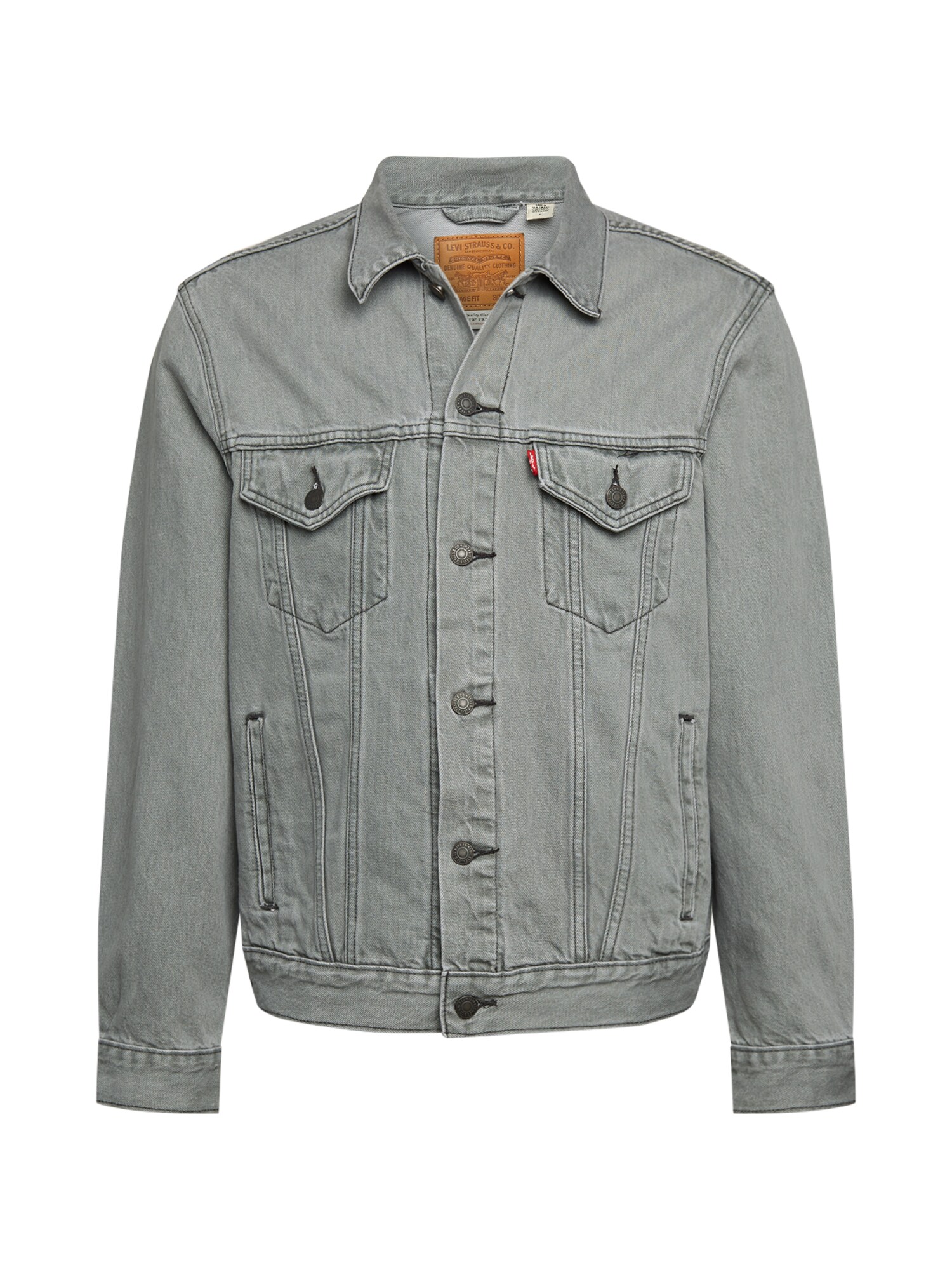 LEVI'S Demisezoninė striukė 'The Virgil Trucker'  pilko džinso