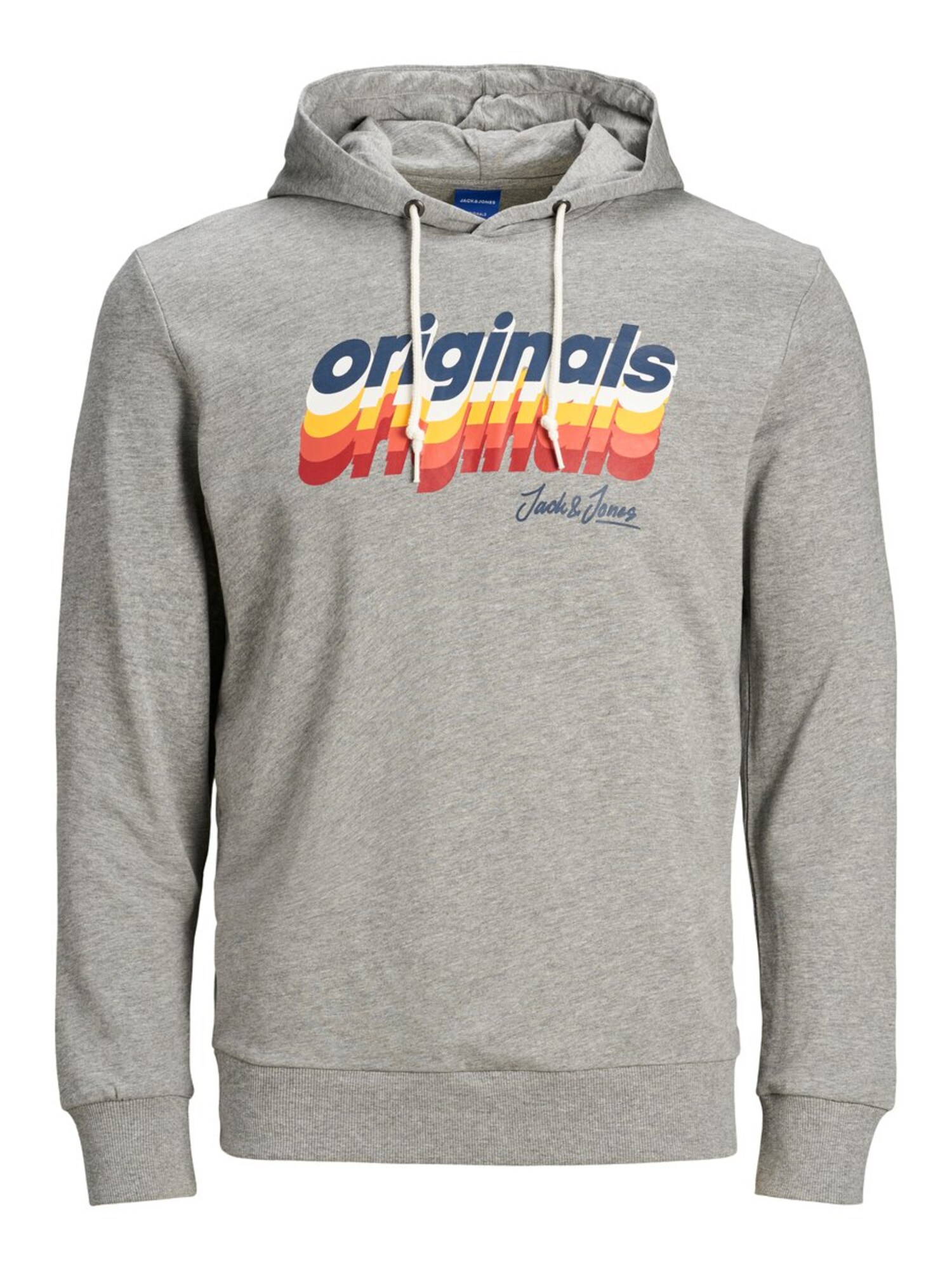 JACK & JONES Megztinis be užsegimo  margai pilka