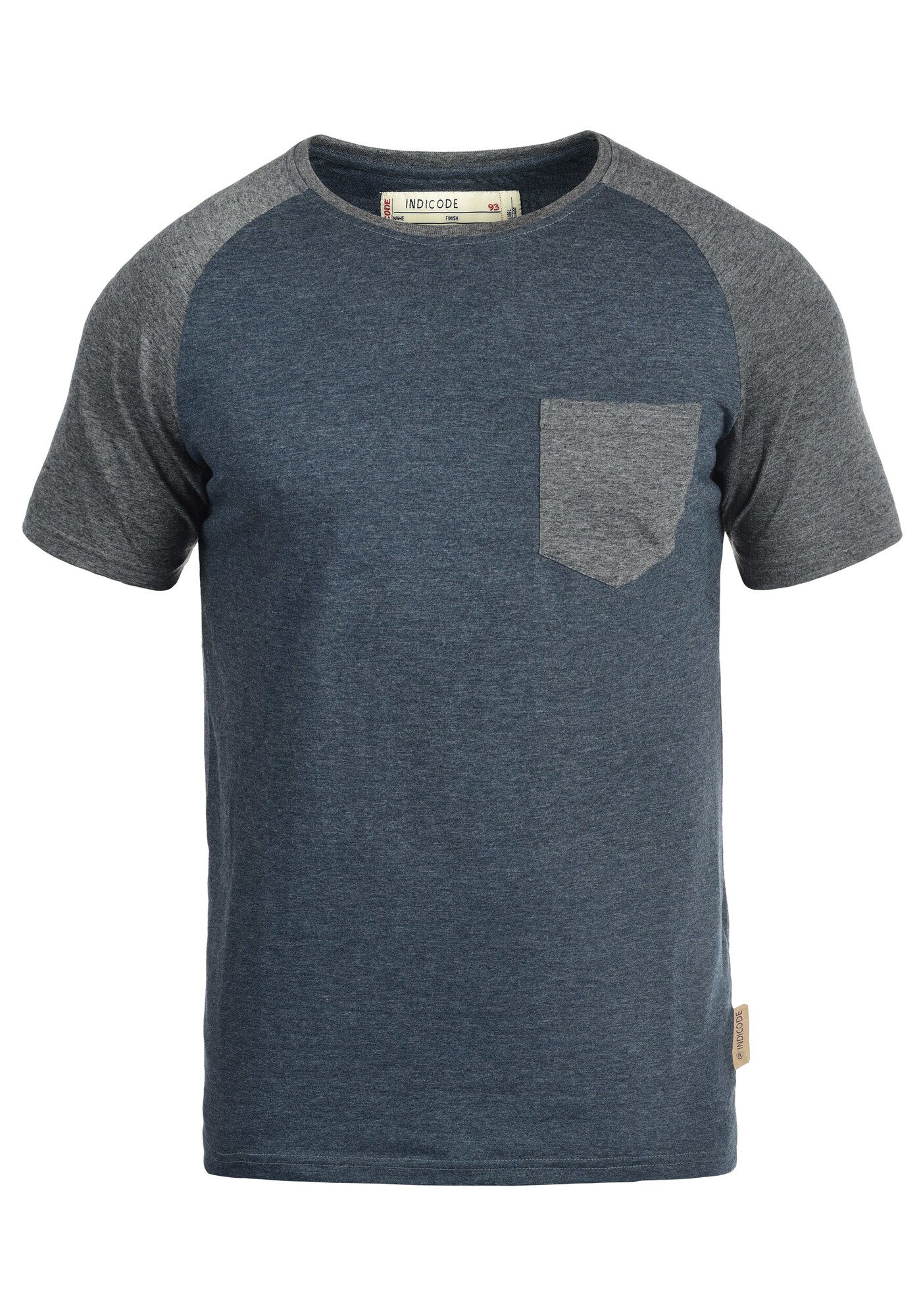 INDICODE JEANS Camiseta 'Gresham'  navy / gris moteado
