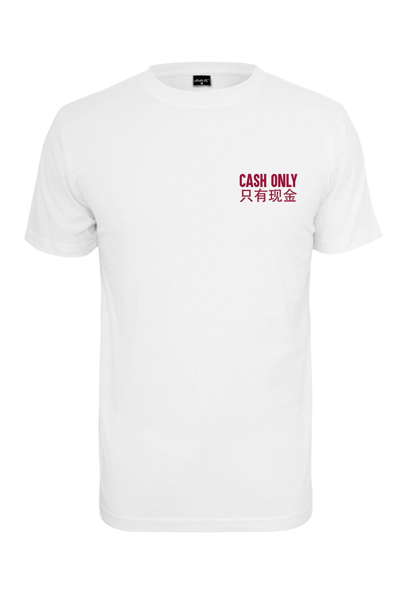 Mister Tee Tricou Cash Only  roșu cireș / alb