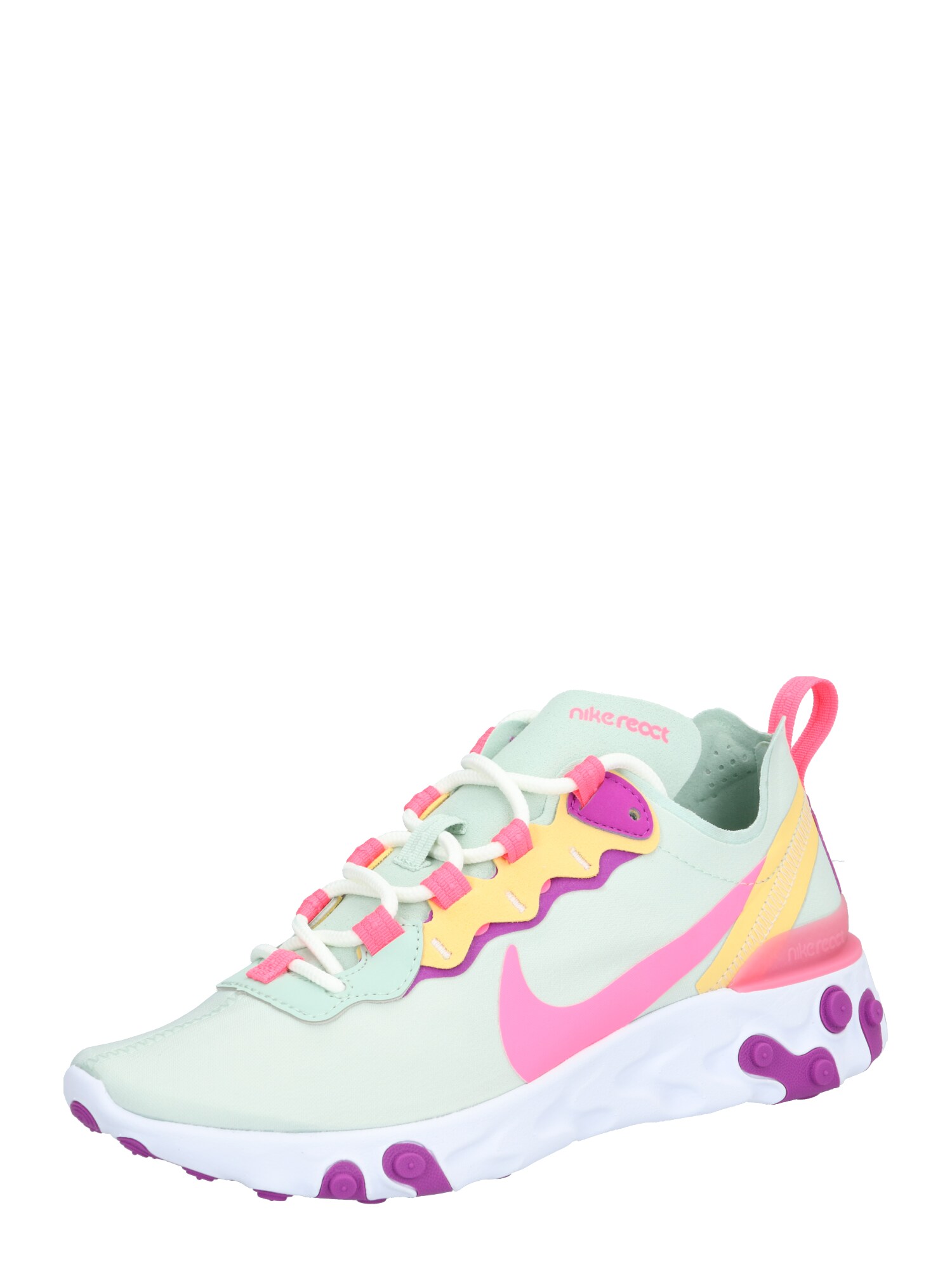 Nike Sportswear Sportbačiai be auliuko 'React Element 55'  balta / smėlio / rožinė