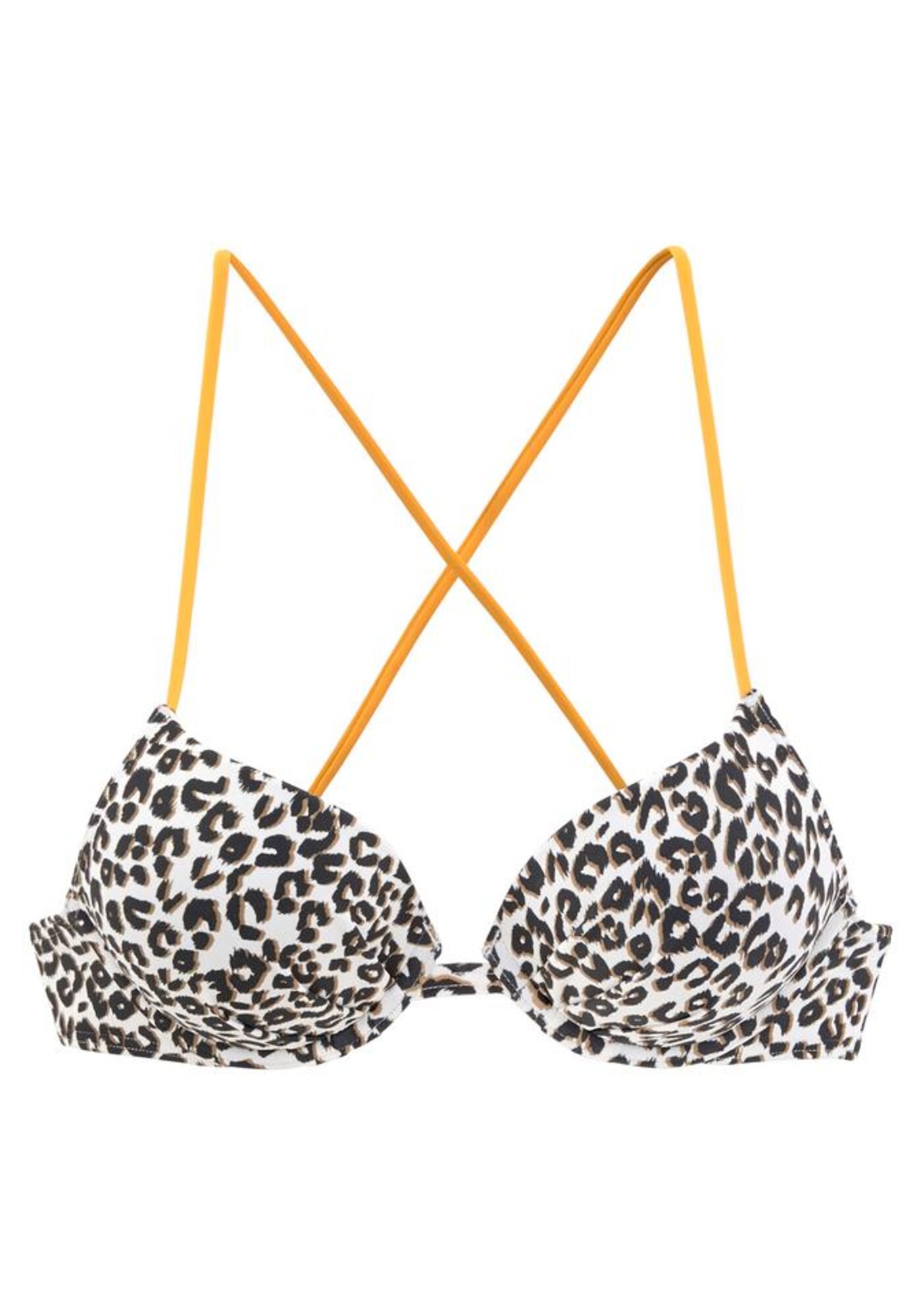 BUFFALO Bikinový top 'Kitty'  hnedá / žltá / biela