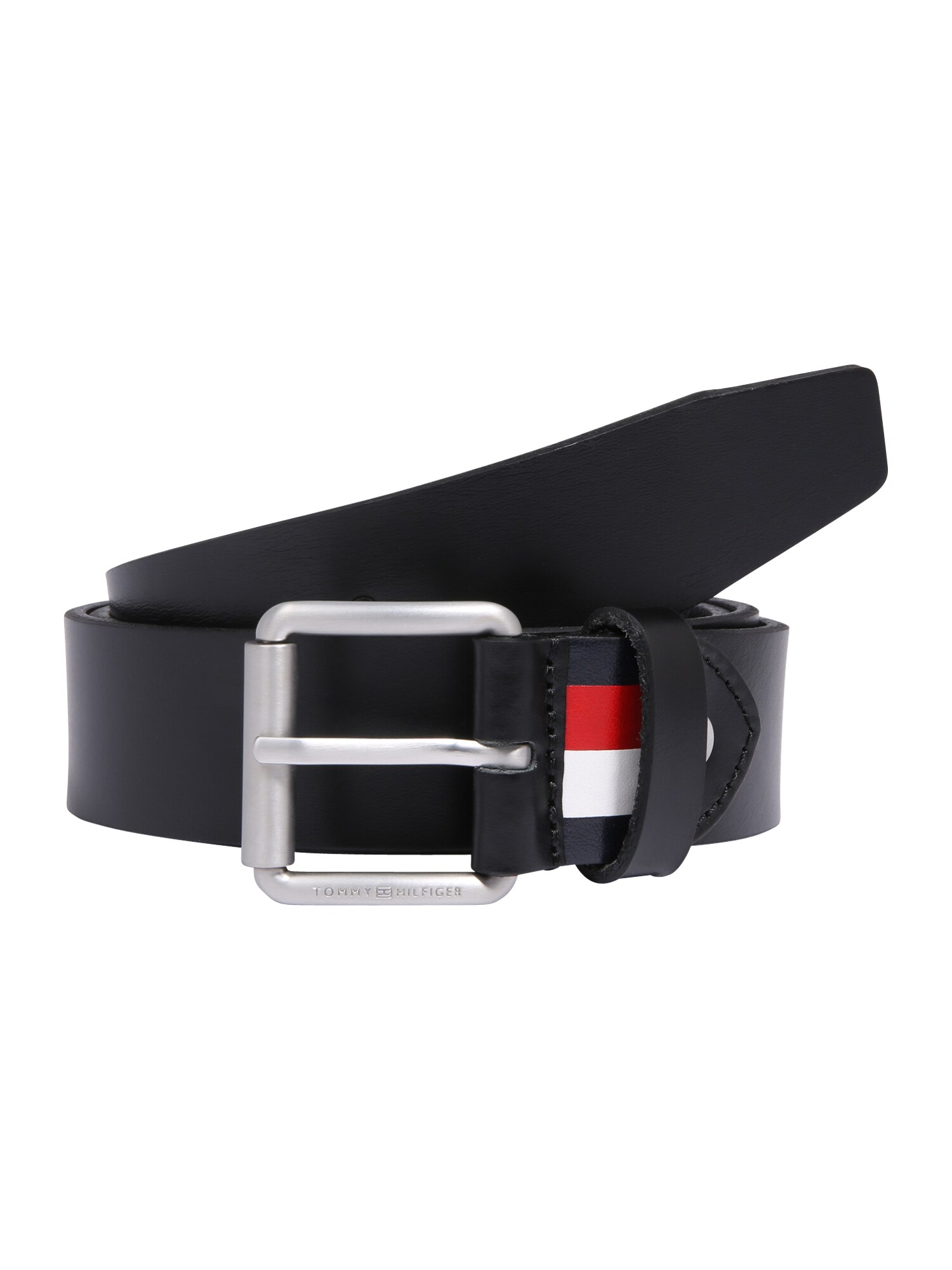 TOMMY HILFIGER Gürtel ''''Downtown Roller Buckle'''' schwarz