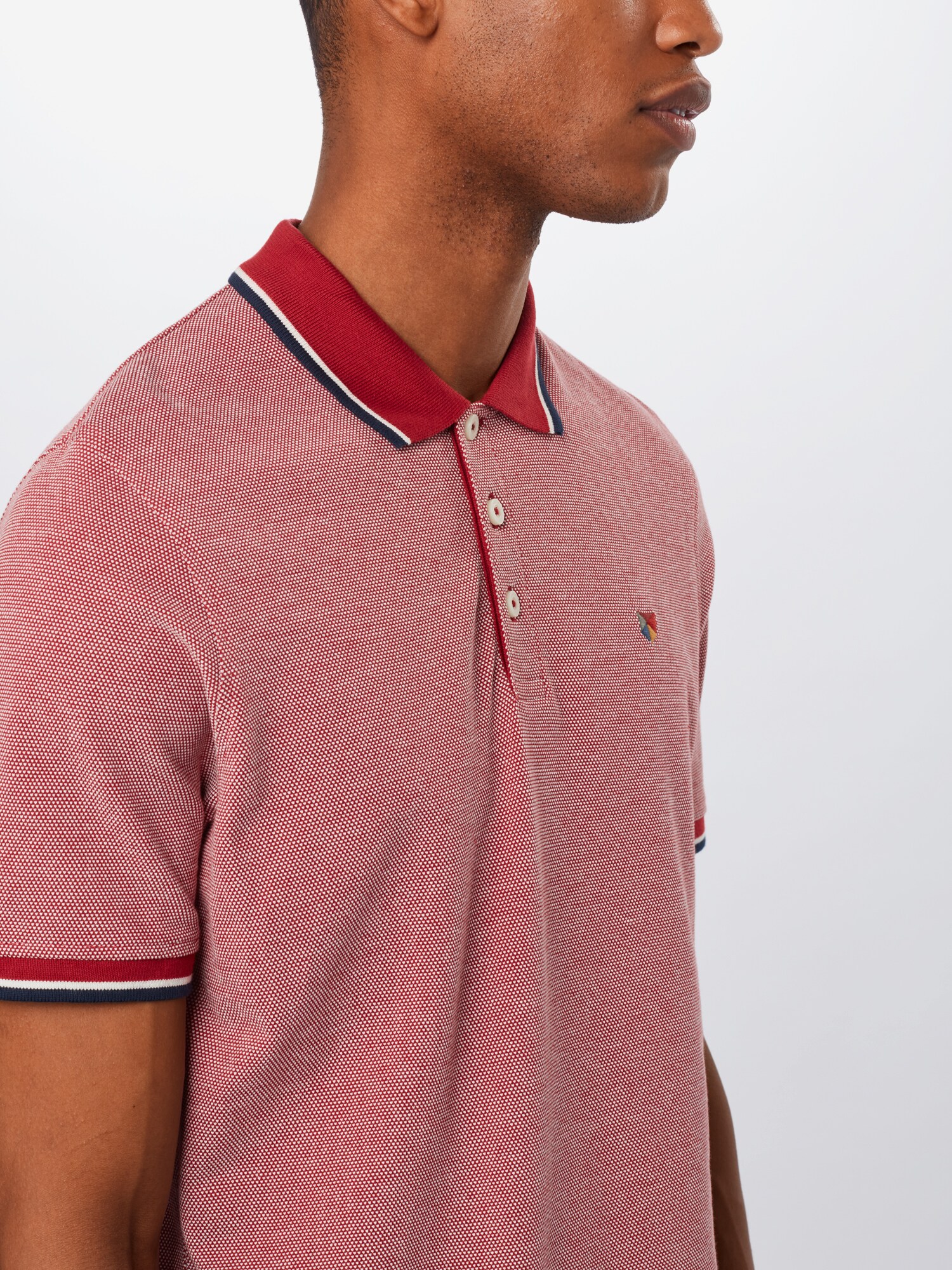 JACK & JONES Tričko 'JJBluwin' námornícka modrá / melónová / biela (obrázok 5)