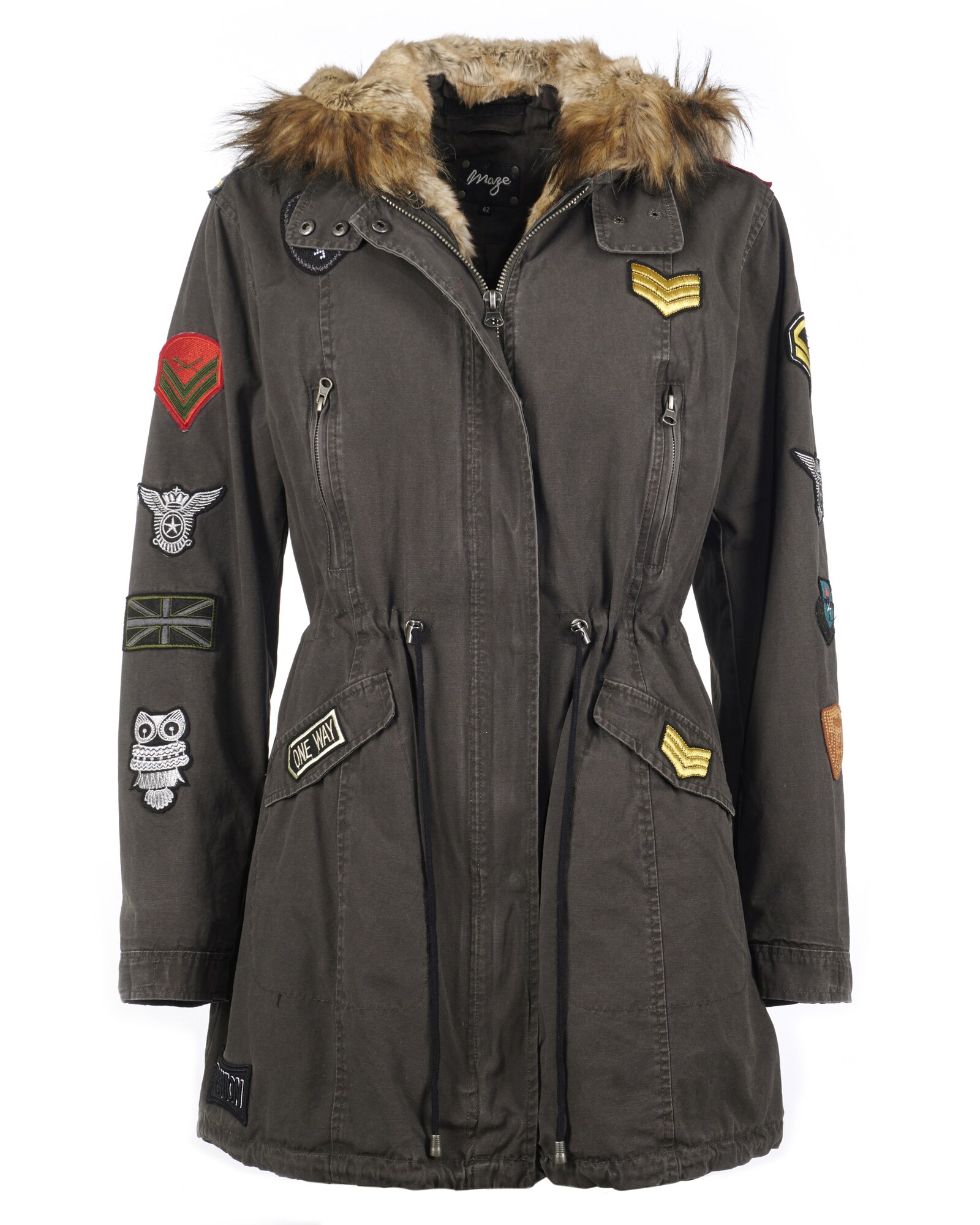 Maze Dames Winterparka Mamma Groen maze kopen in de aanbieding
