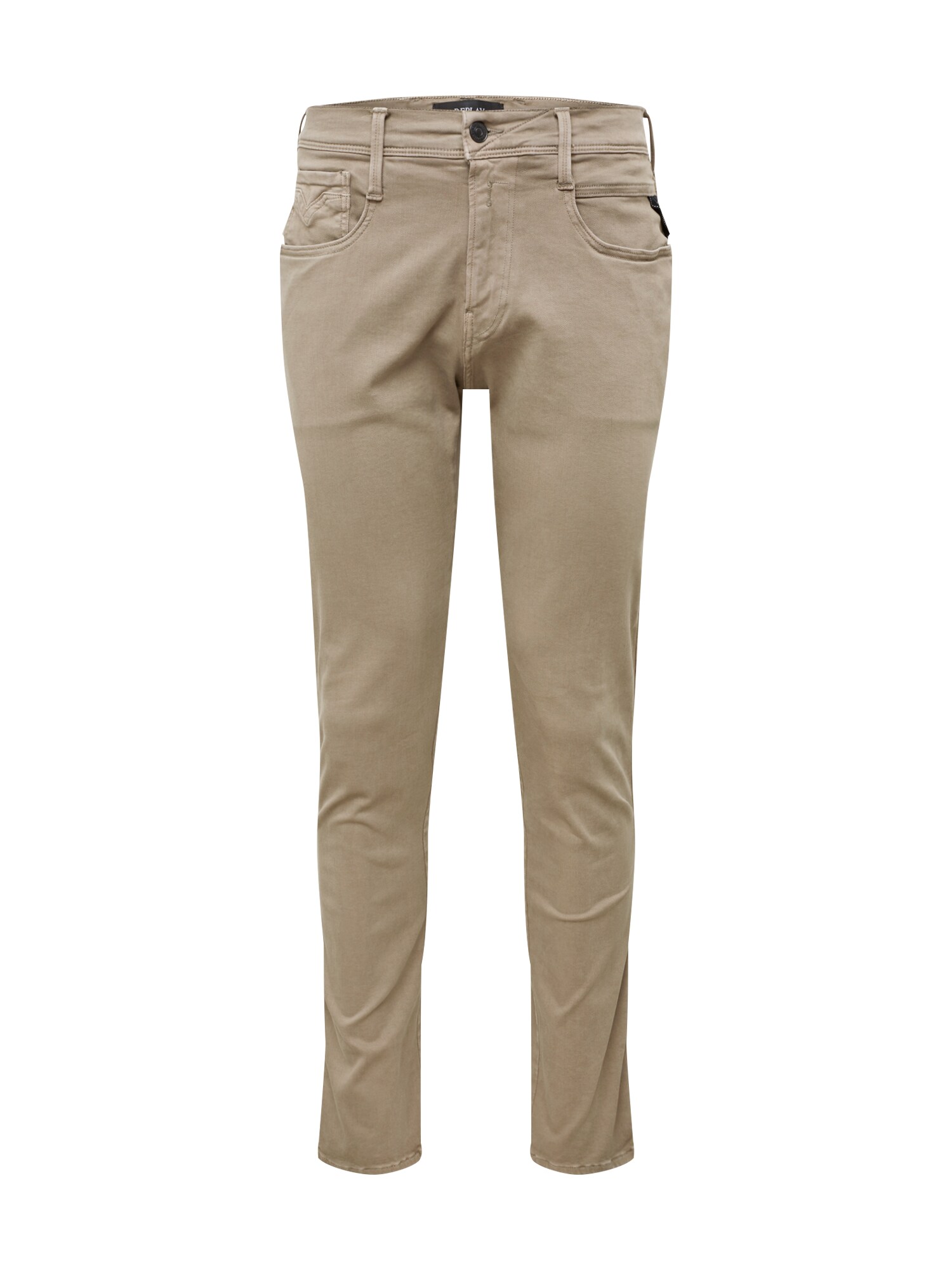 Replay Heren Jeans Anbass Hyperflex Donkerbeige replay kopen in de aanbieding