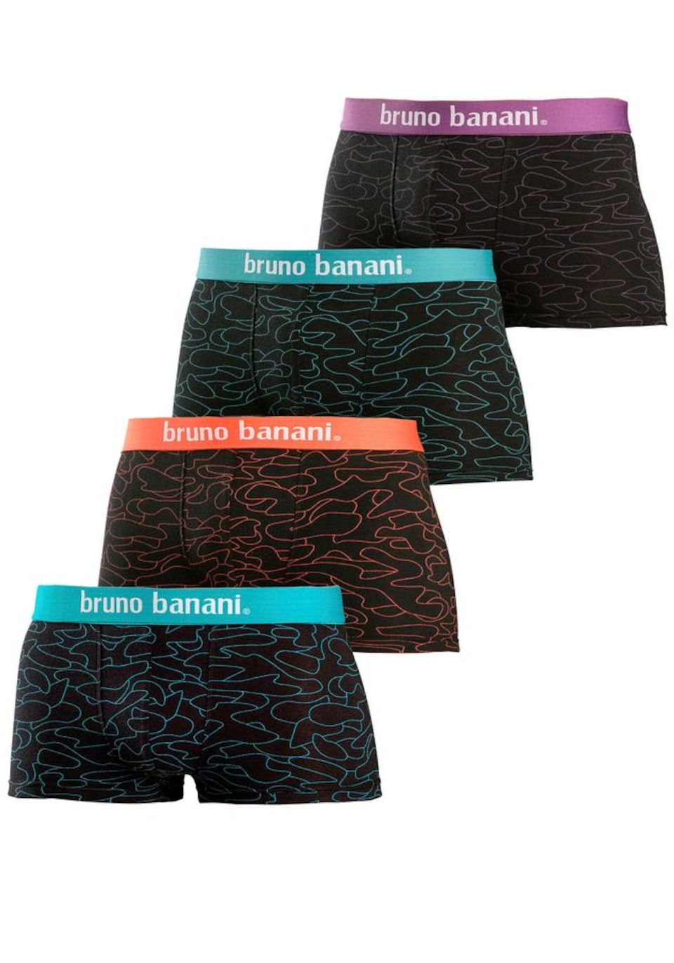 Boxershorts mörkblå / korall
