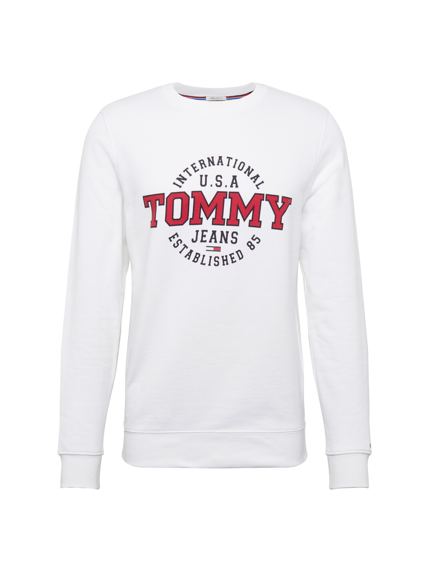 Tommy Jeans Sweatshirt ''''TJM CIRCULAR CREW'''' rot / weiß / dunkelblau