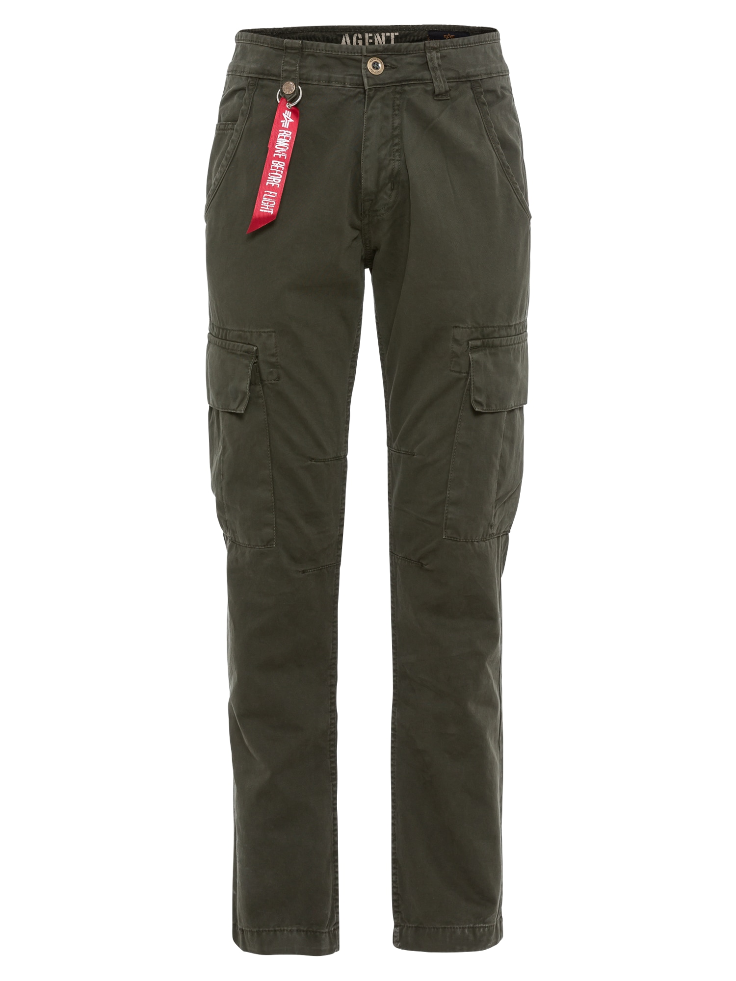 ALPHA INDUSTRIES Kapsáče 'Agent'  kaki / červená / biela