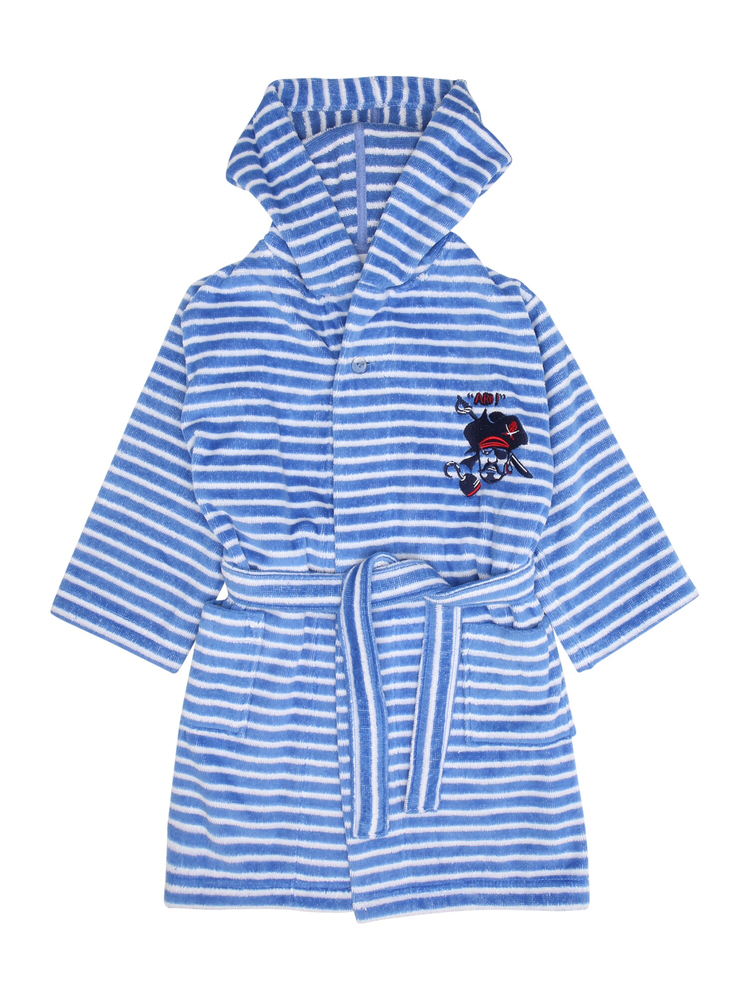 Sanetta Jongens Badjas Blauw Wit sanetta kopen in de aanbieding