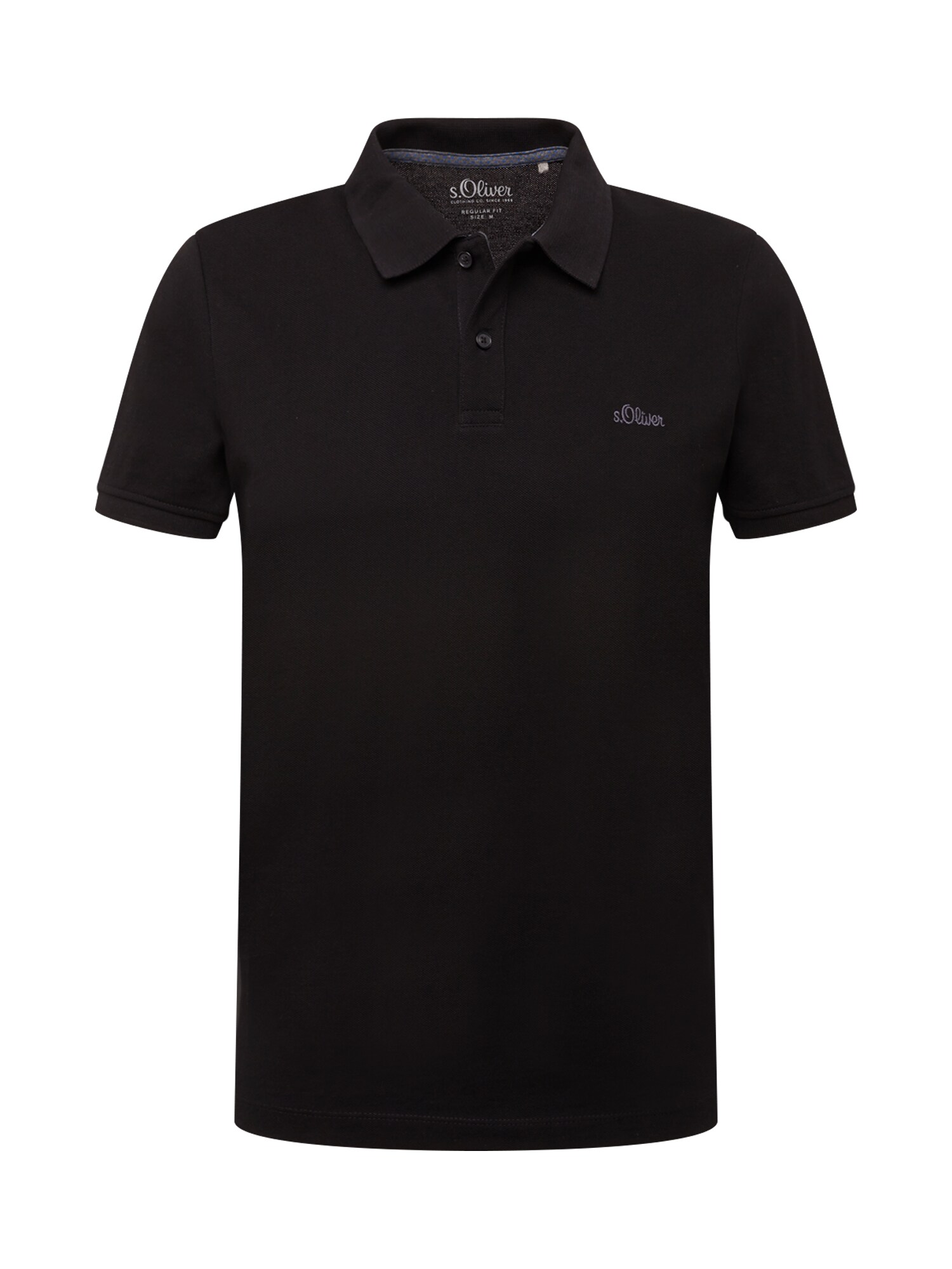 Soliver Red Label Heren Shirt Donkergrijs Zwart soliver red label kopen in de aanbieding