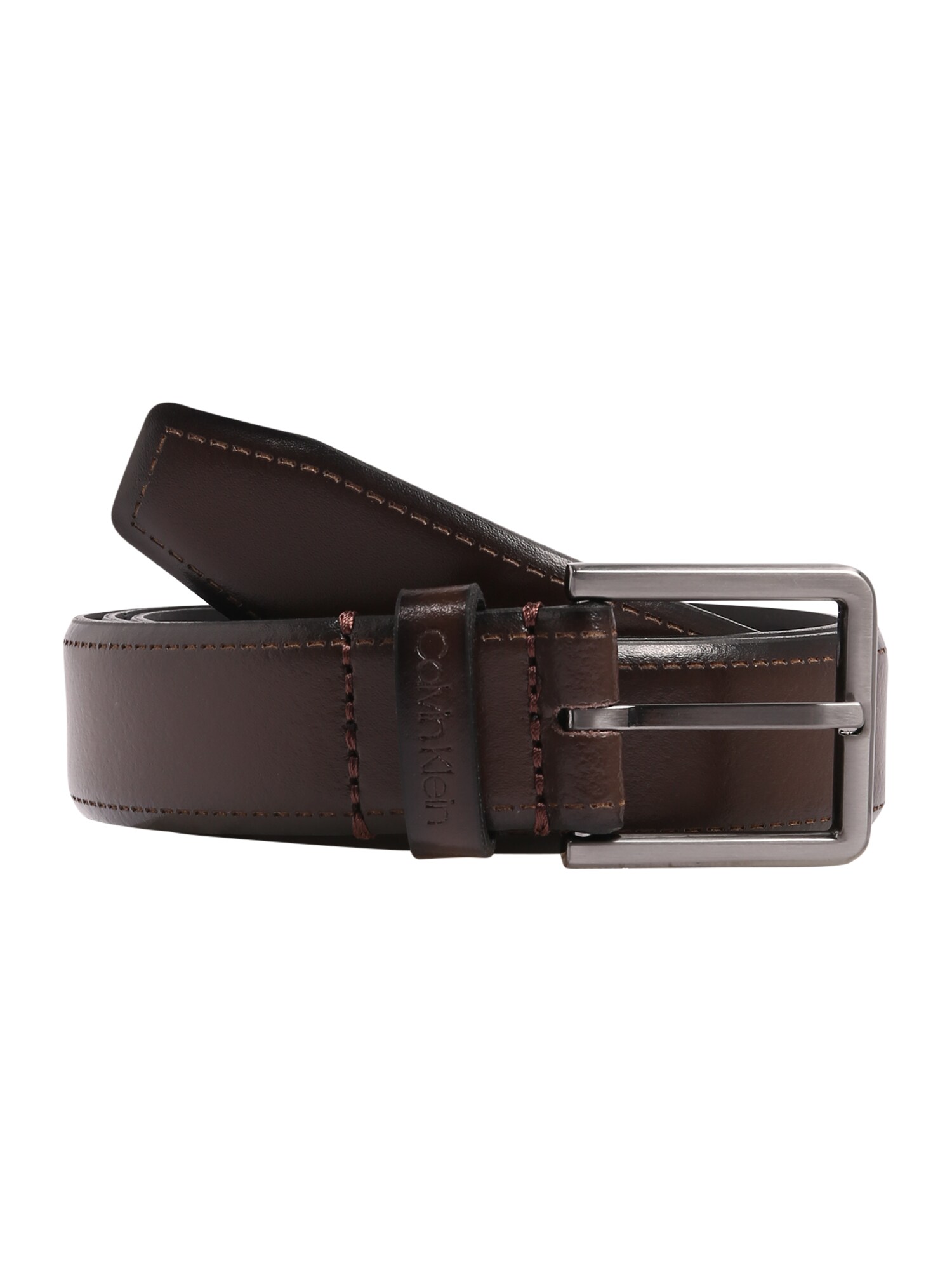 Calvin Klein Diržas '30MM BROGUE BOMBED'  tamsiai ruda
