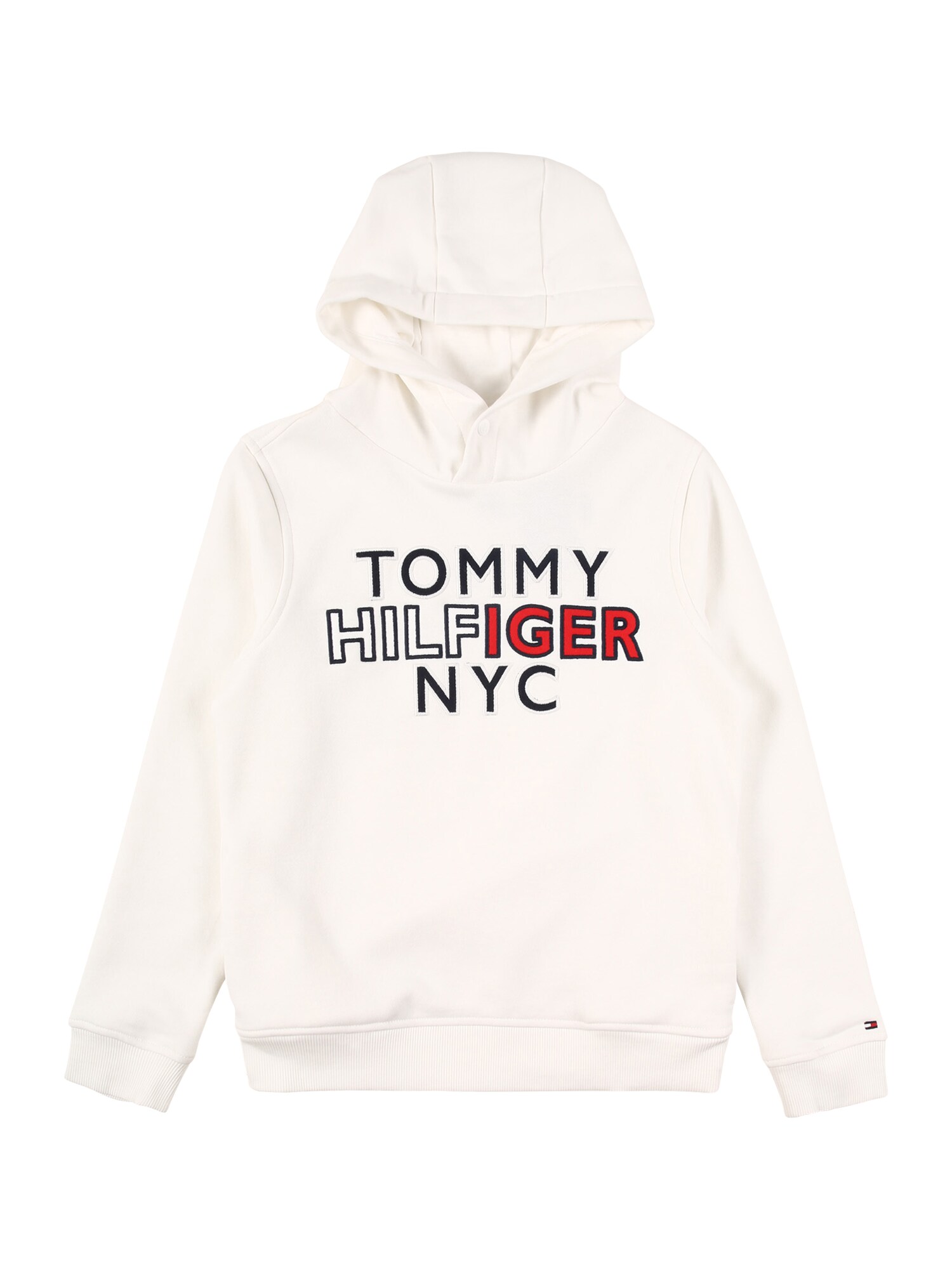 TOMMY HILFIGER Megztinis be užsegimo  balta / juoda / raudona