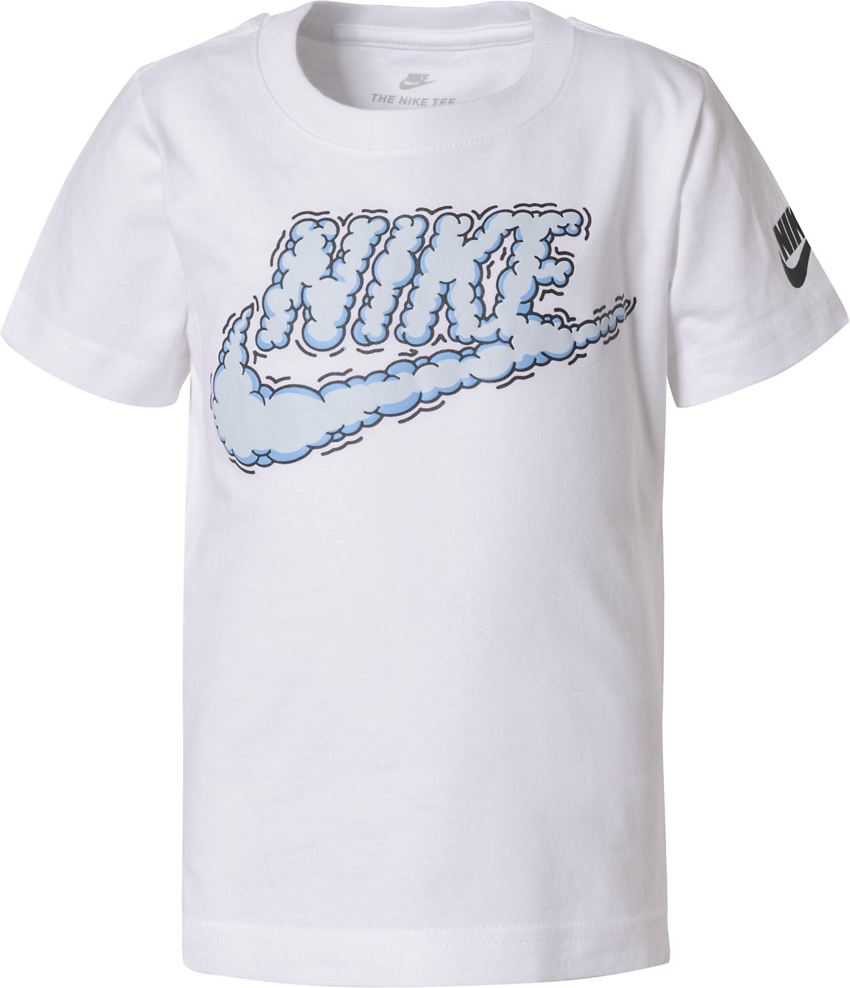 Nike Sportswear Marškinėliai  balta / juoda / šviesiai mėlyna