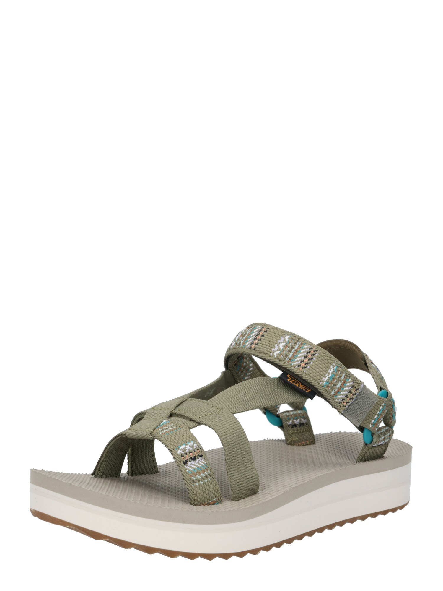 TEVA Sportinio tipo sandalai 'Arivaca'  koralų splava / rusvai žalia / balta / juoda / turkio spalva