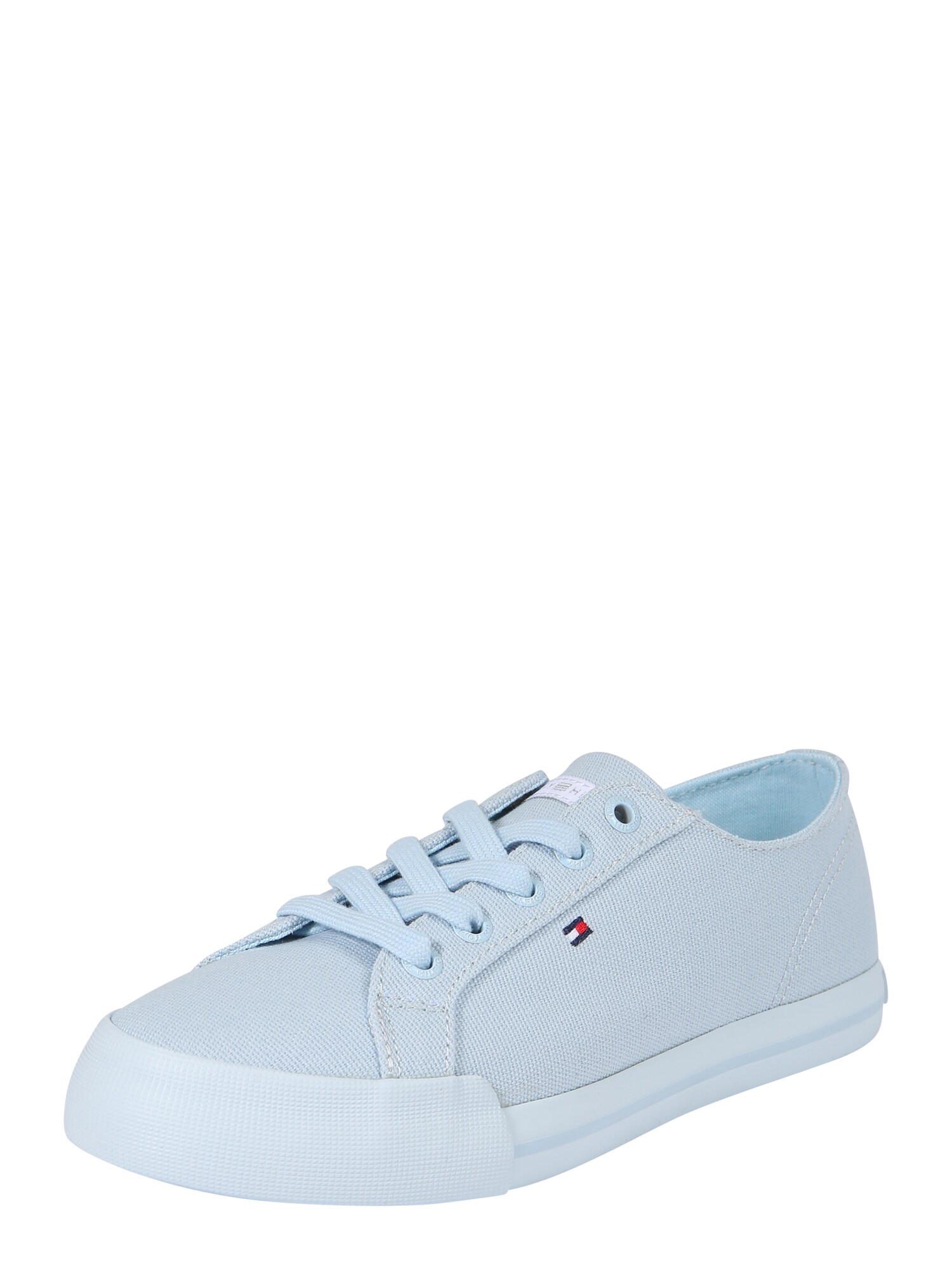 Tommy Hilfiger Dames Sneakers Laag Lichtblauw Rood Wit tommy hilfiger kopen in de aanbieding