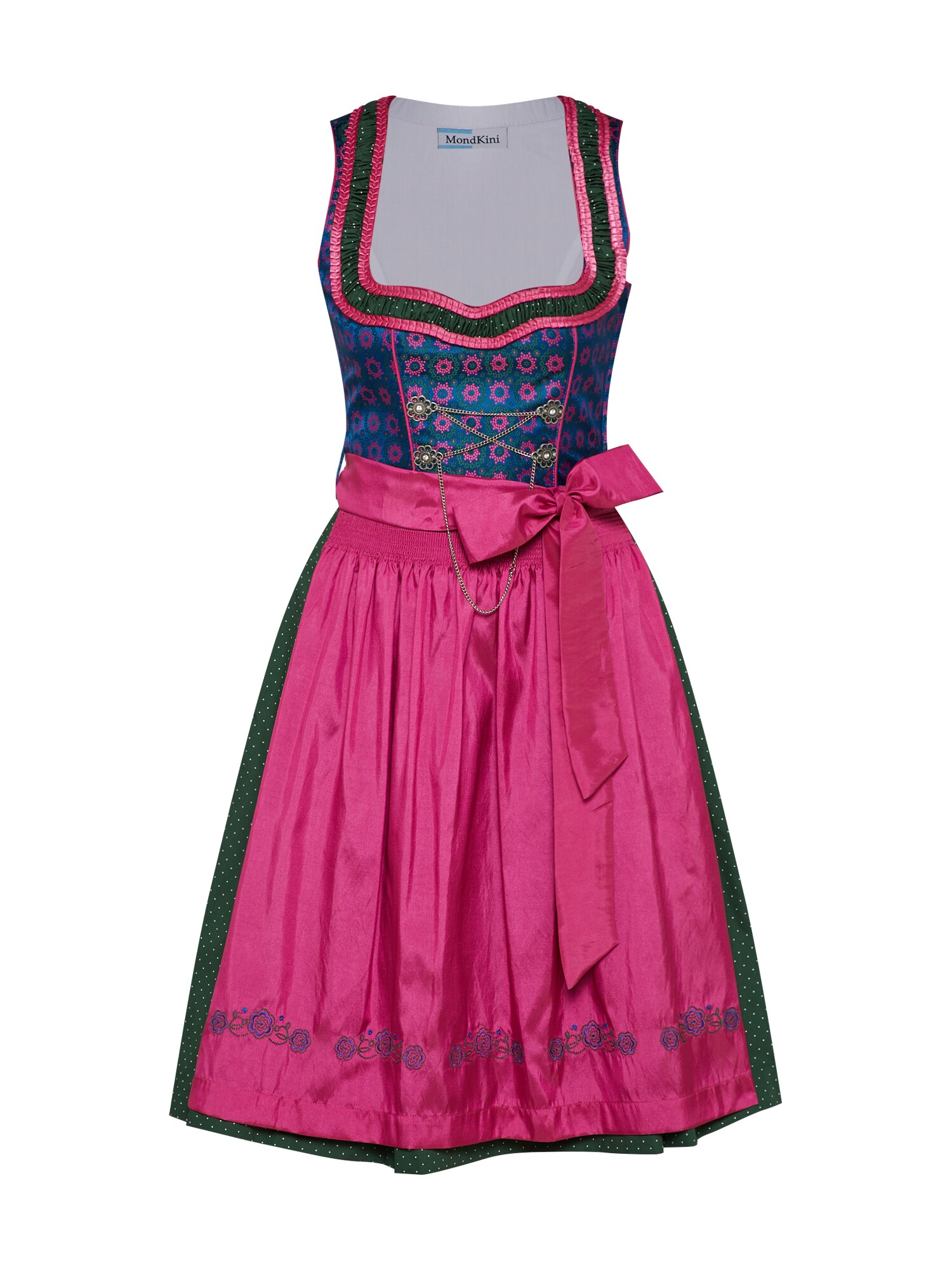 Mondkini Dames Dirndl Blauw Gemengde Kleuren Pink mondkini kopen in de aanbieding