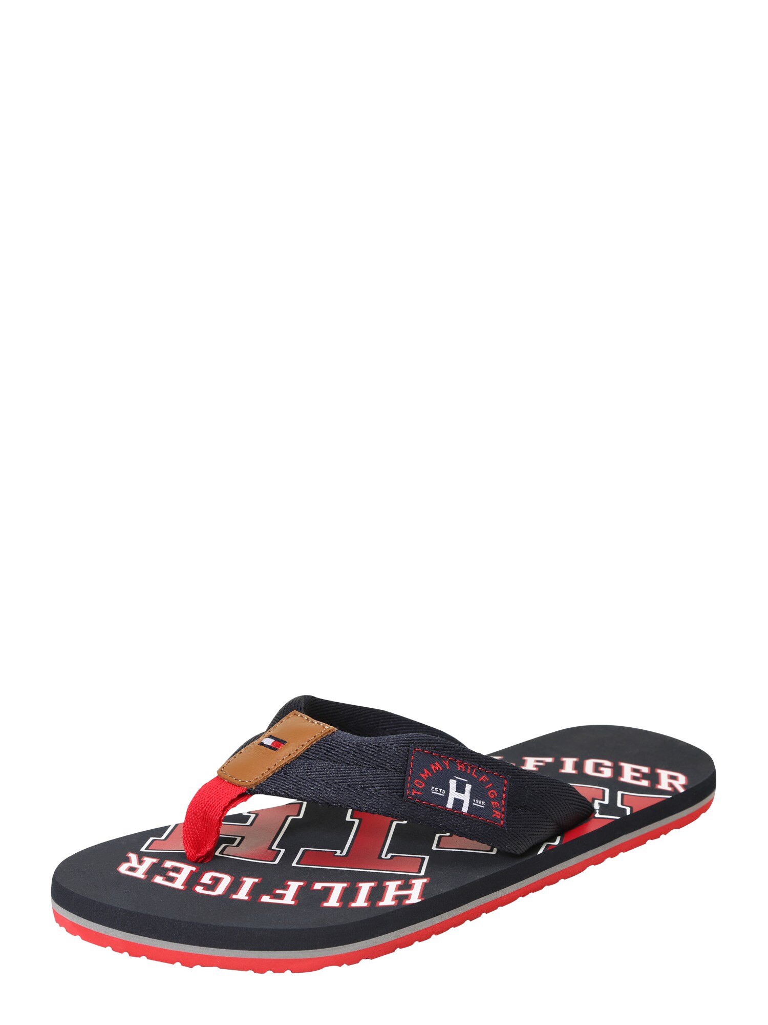 Tommy Hilfiger Heren Teenslippers Navy Rood Wit tommy hilfiger kopen in de aanbieding