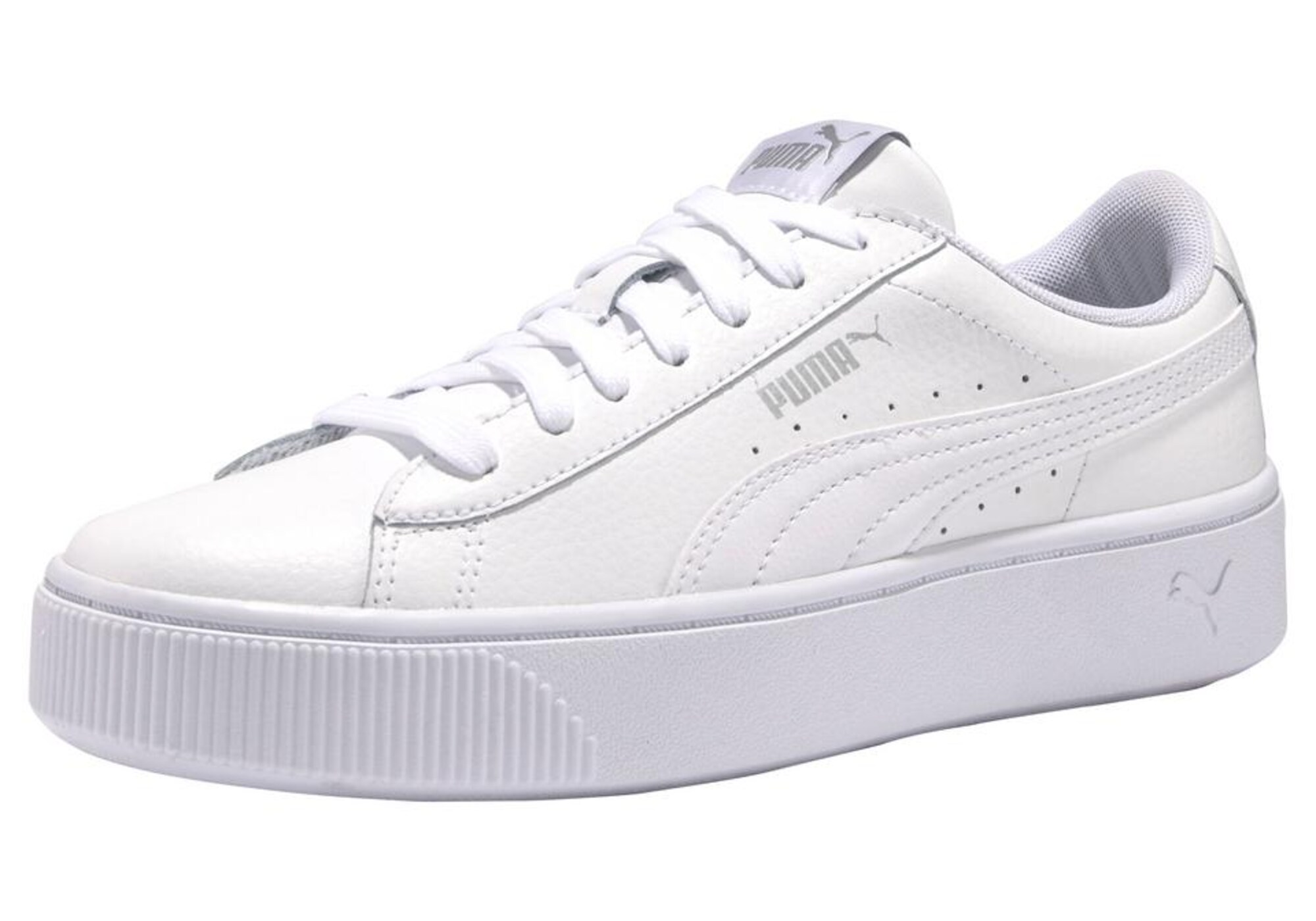Puma Dames Sneakers Laag Vikky Stacked Wit puma kopen in de aanbieding