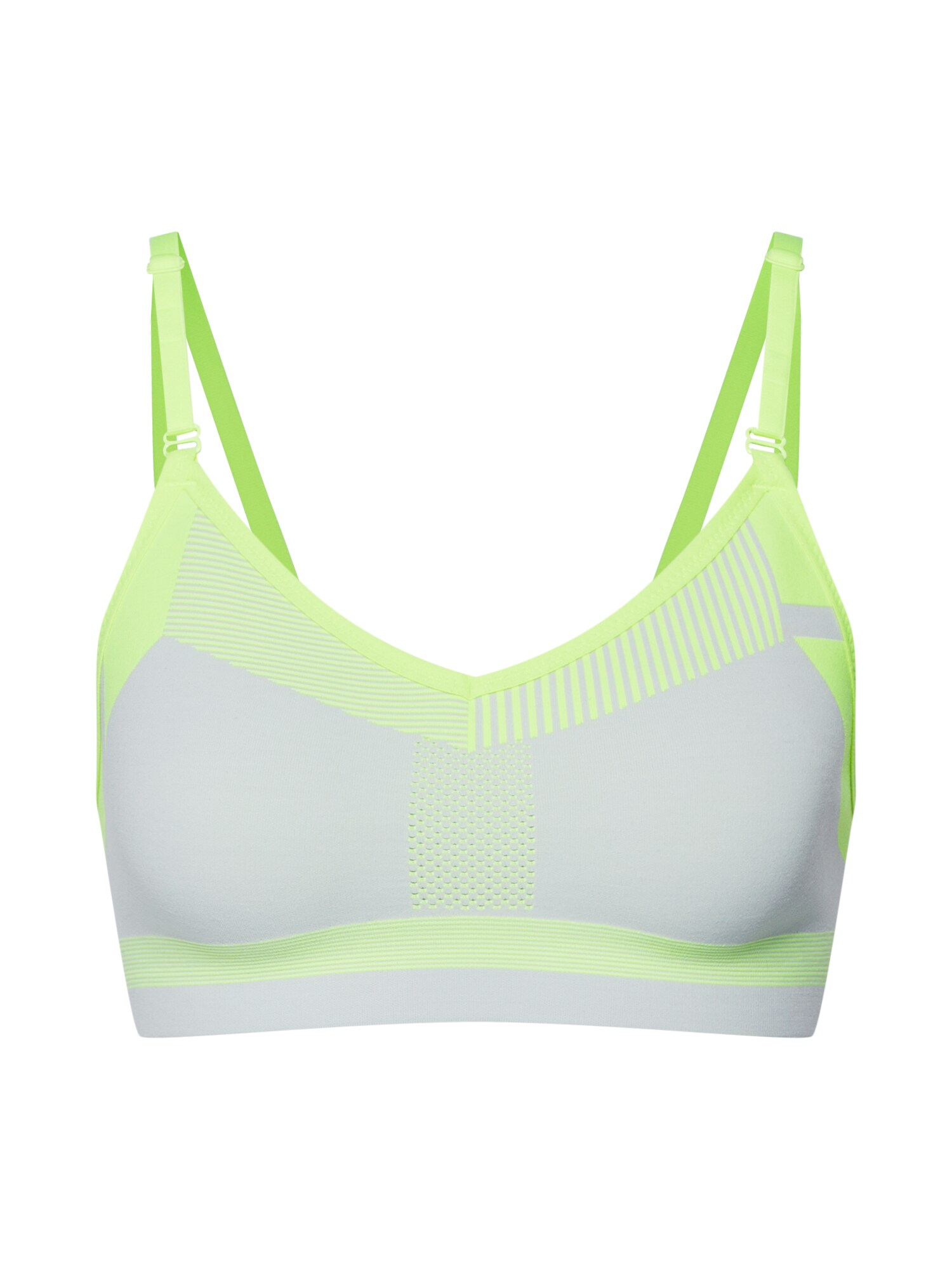 Nike Dames Sport Bh Flyknit Indy Bra Grijs Neongroen nike kopen in de aanbieding