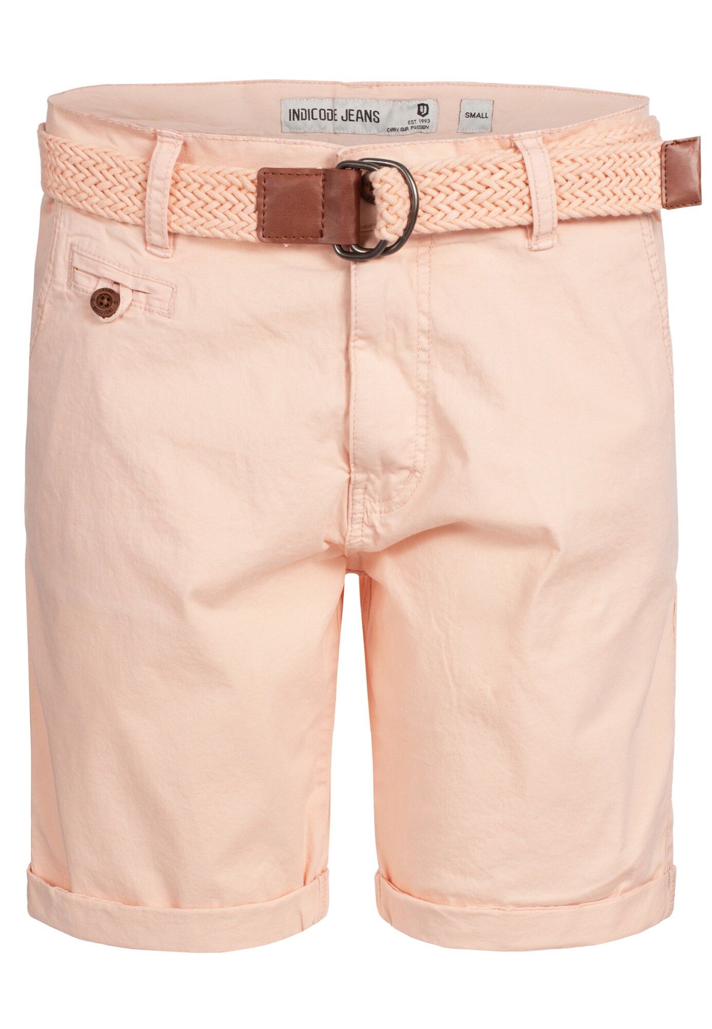 Indicode Jeans Heren Chino Kidd Pasteloranje indicode jeans kopen in de aanbieding