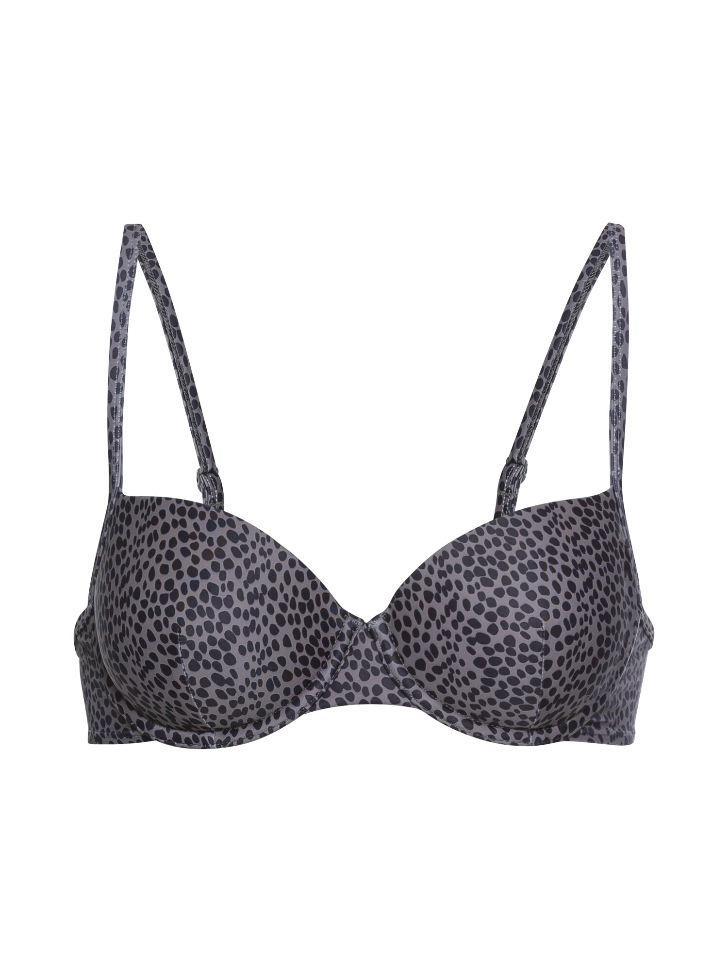Hunkemöller Bikinio viršutinė dalis 'Spot Game Demi'  pilka / juoda