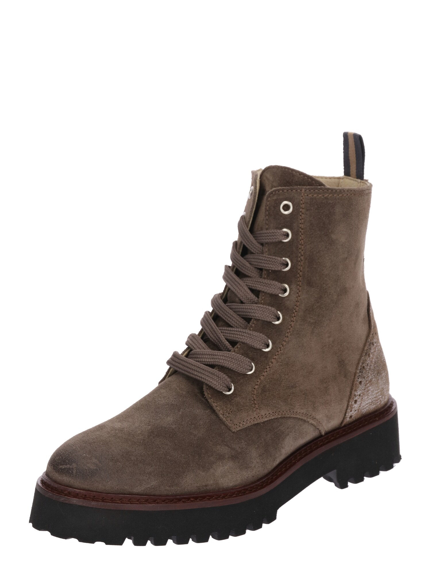 Marc Opolo Dames Veterlaarsjes Taupe marc opolo kopen in de aanbieding