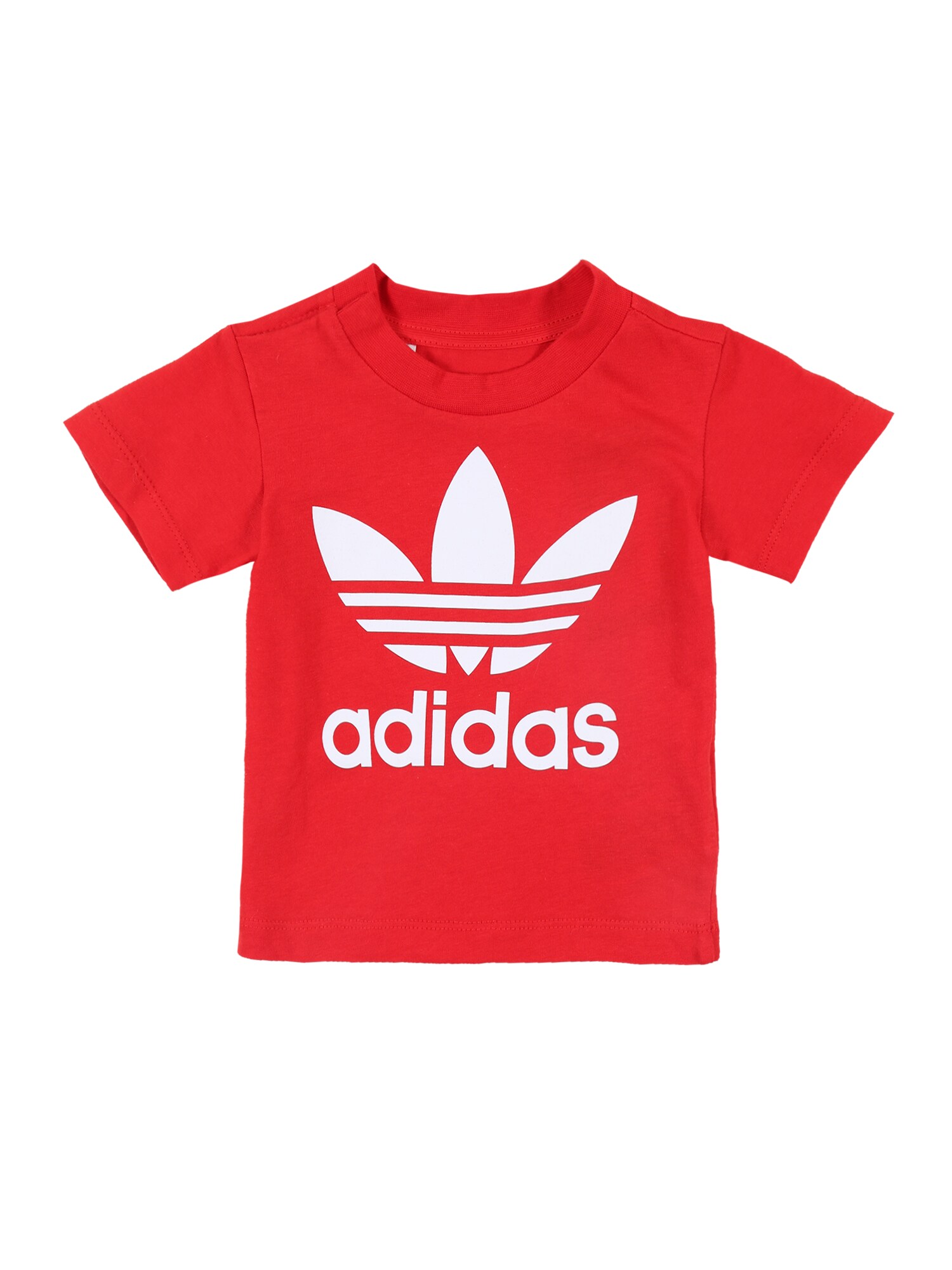 ADIDAS ORIGINALS Marškinėliai 'TREFOIL'  raudona / balta