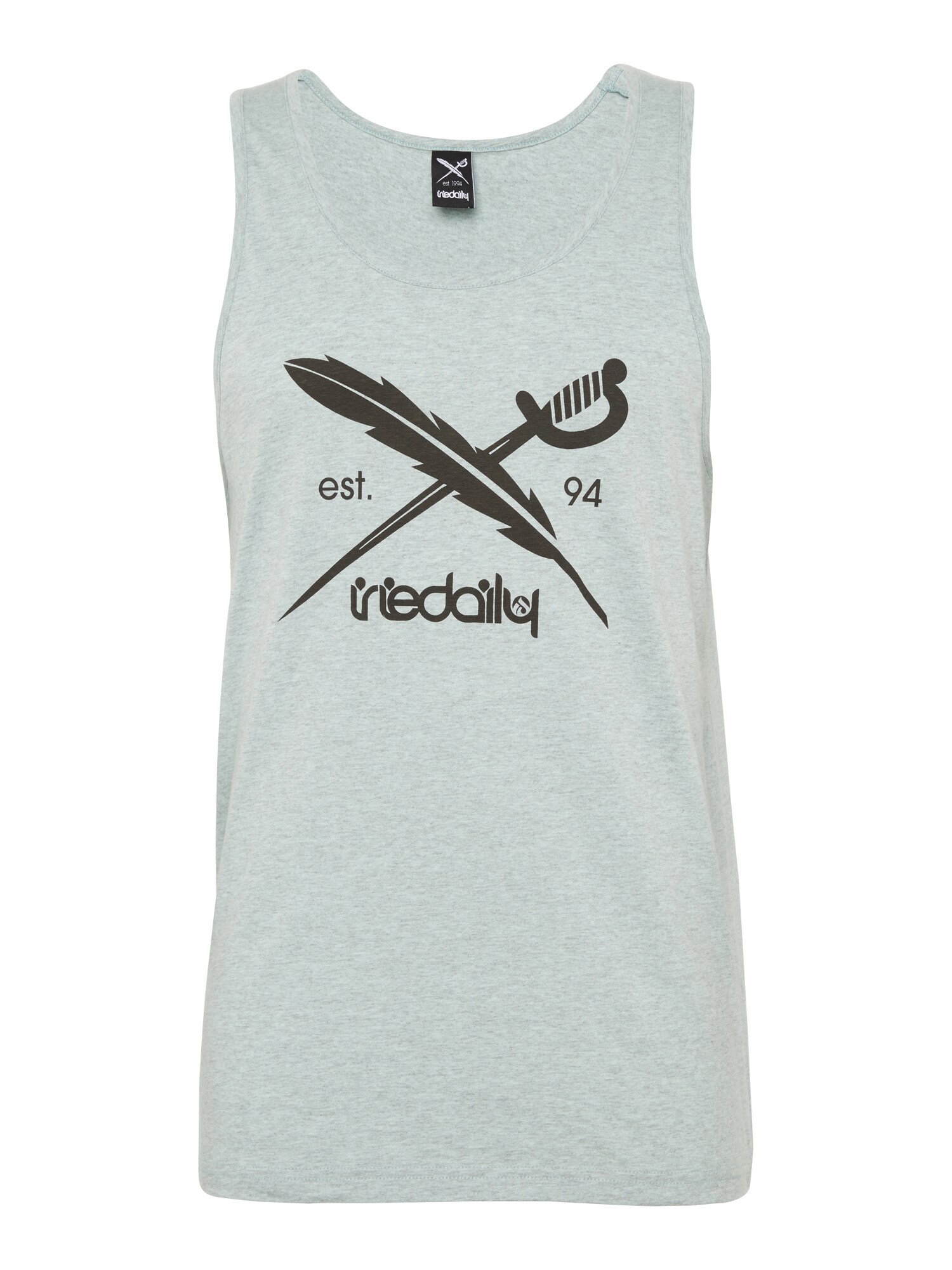 Iriedaily Heren Shirt Daily Flag Mintgroen Zwart iriedaily kopen in de aanbieding