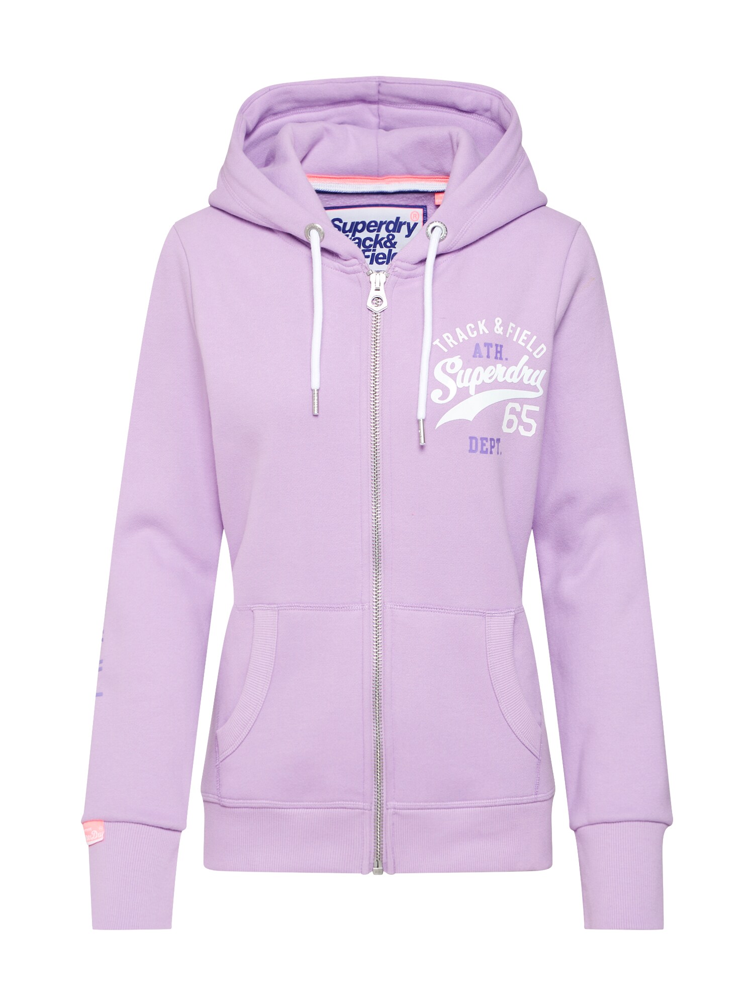 Superdry Dames Sweatvest Track And Field Lichtlila Gemengde Kleuren superdry kopen in de aanbieding