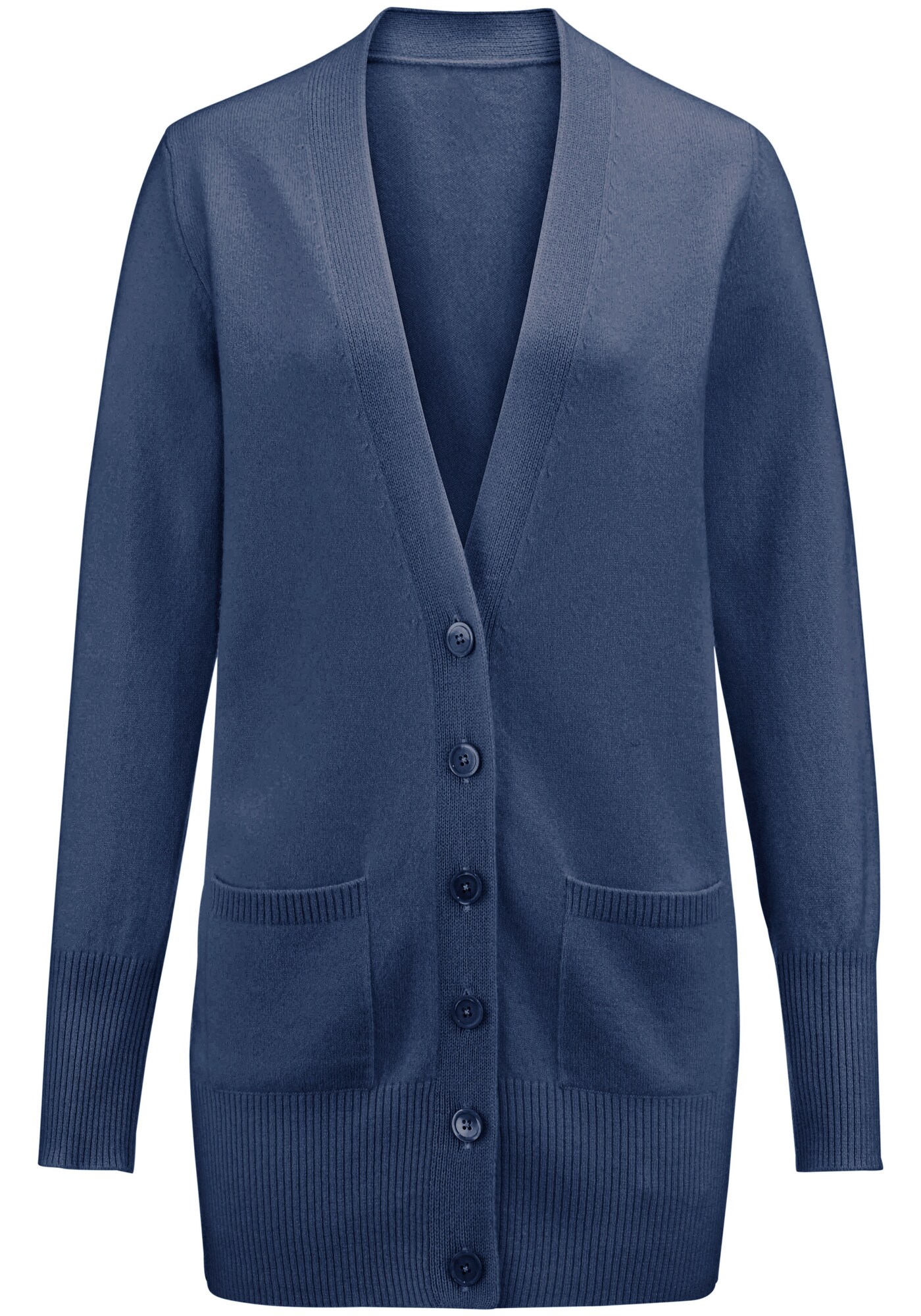 Peter Hahn Dames Gebreid Vest Blauw Marine peter hahn kopen in de aanbieding