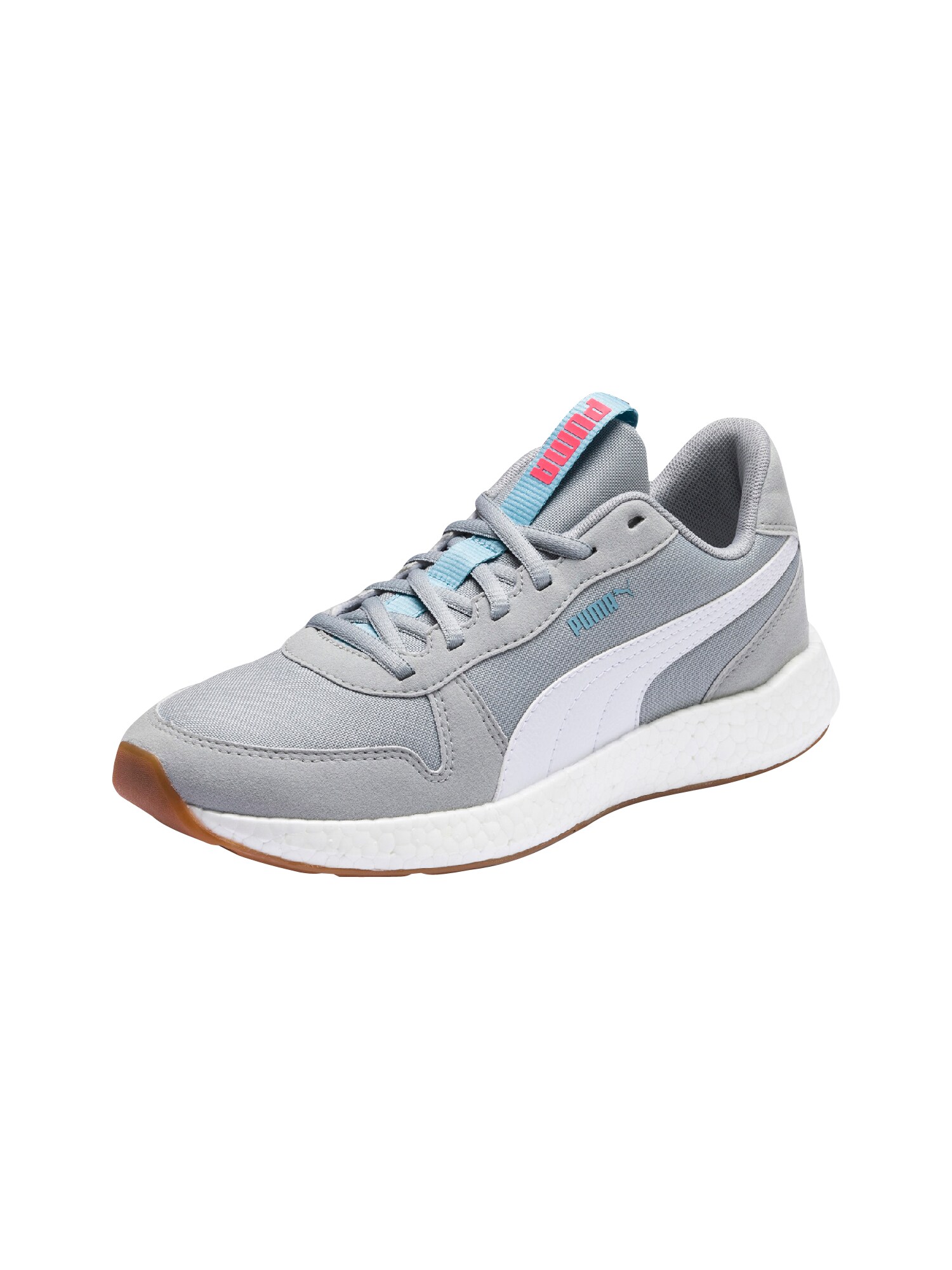 Puma Dames Loopschoen Nrgy Neko Retro Wns Lichtblauw Koraal Wit puma kopen in de aanbieding
