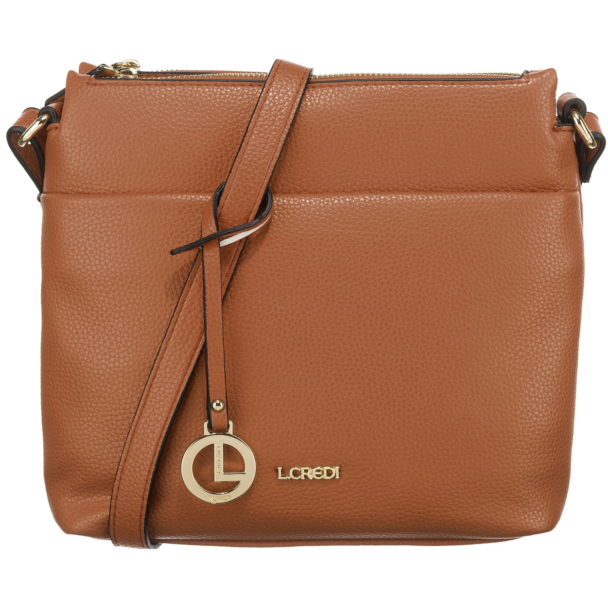 L.CREDI Geantă de umăr Eda  ocru / auriu