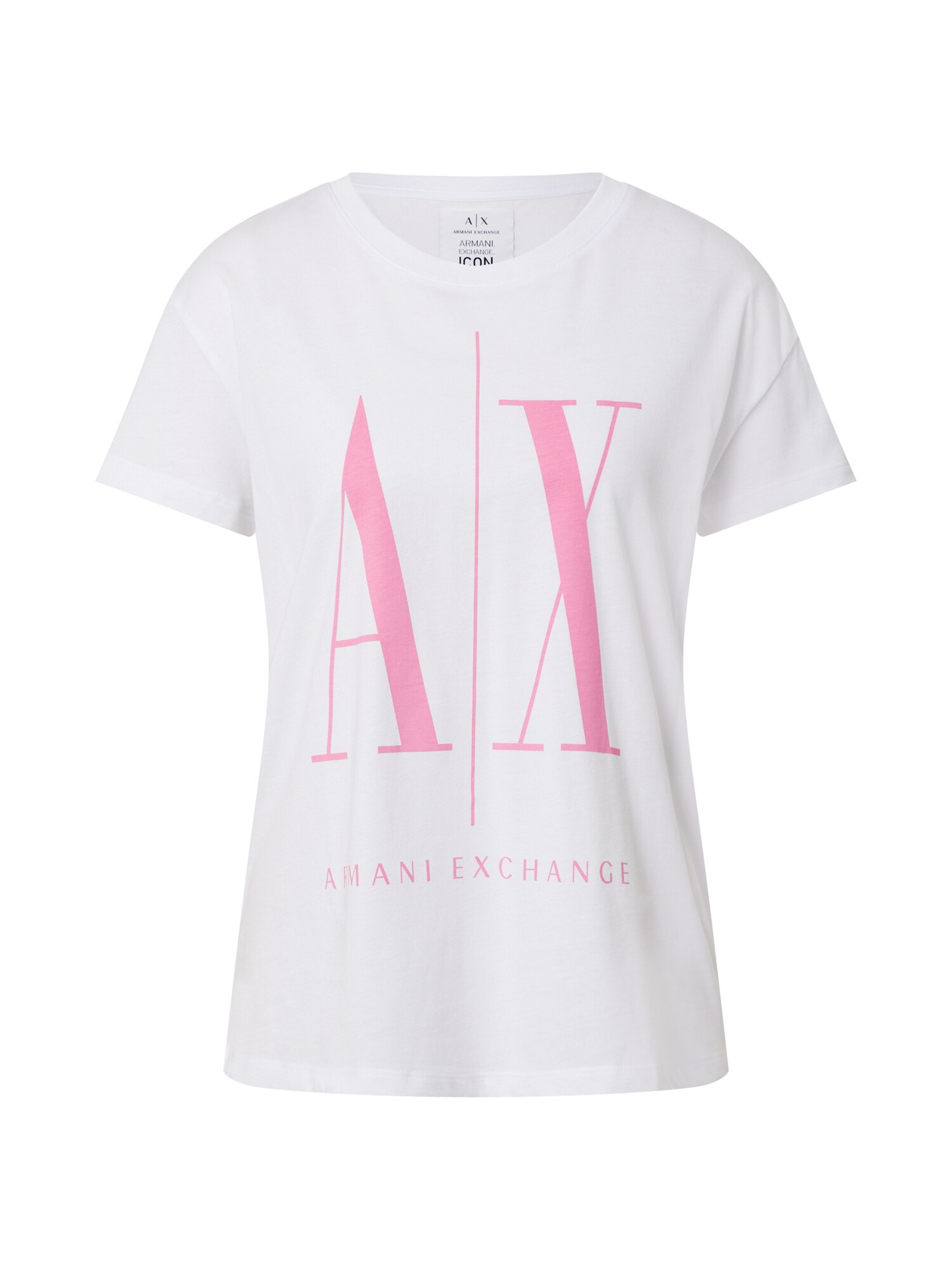 ARMANI EXCHANGE Marškinėliai  balta / rožinė