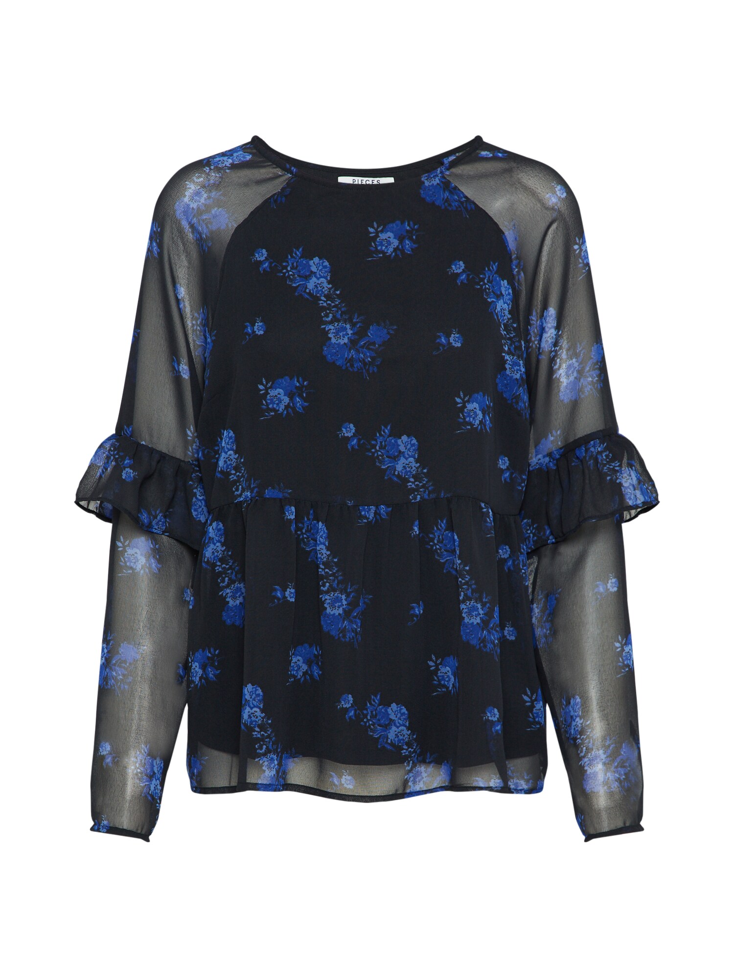 Pieces Dames Blouse Simona Blauw pieces kopen in de aanbieding