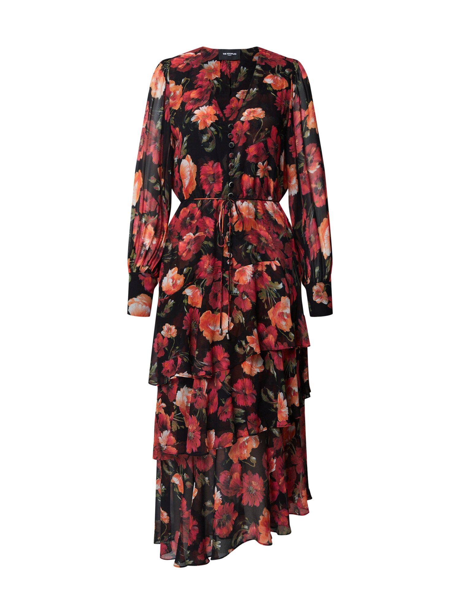 The Kooples Suknelė 'Robe'  oranžinė / raudona / juoda / žalia