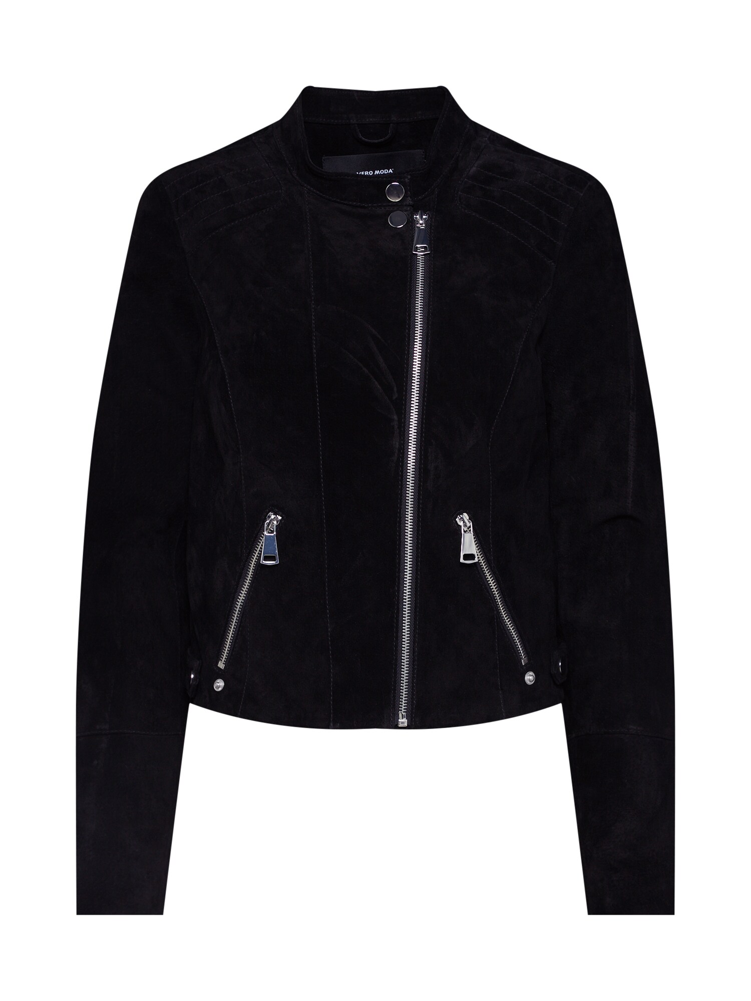 Vero Moda Dames Tussenjas Vmfia Royce Short Suede Jacket Zwart vero moda kopen in de aanbieding