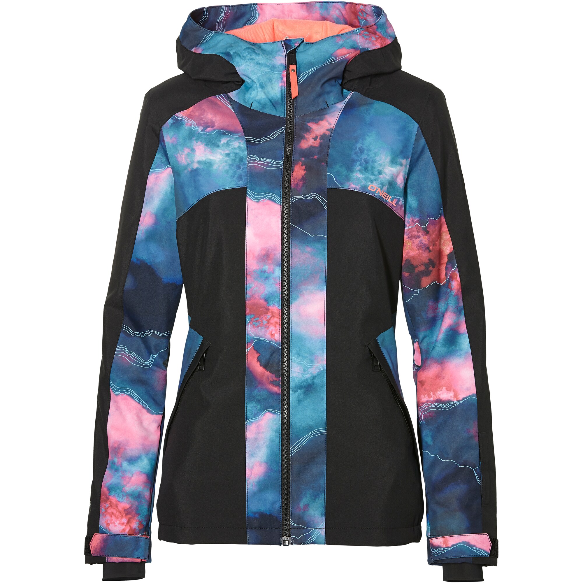 Oneill Dames Sportjas Pw Allure Jacket Blauw Pink Zwart oneill kopen in de aanbieding