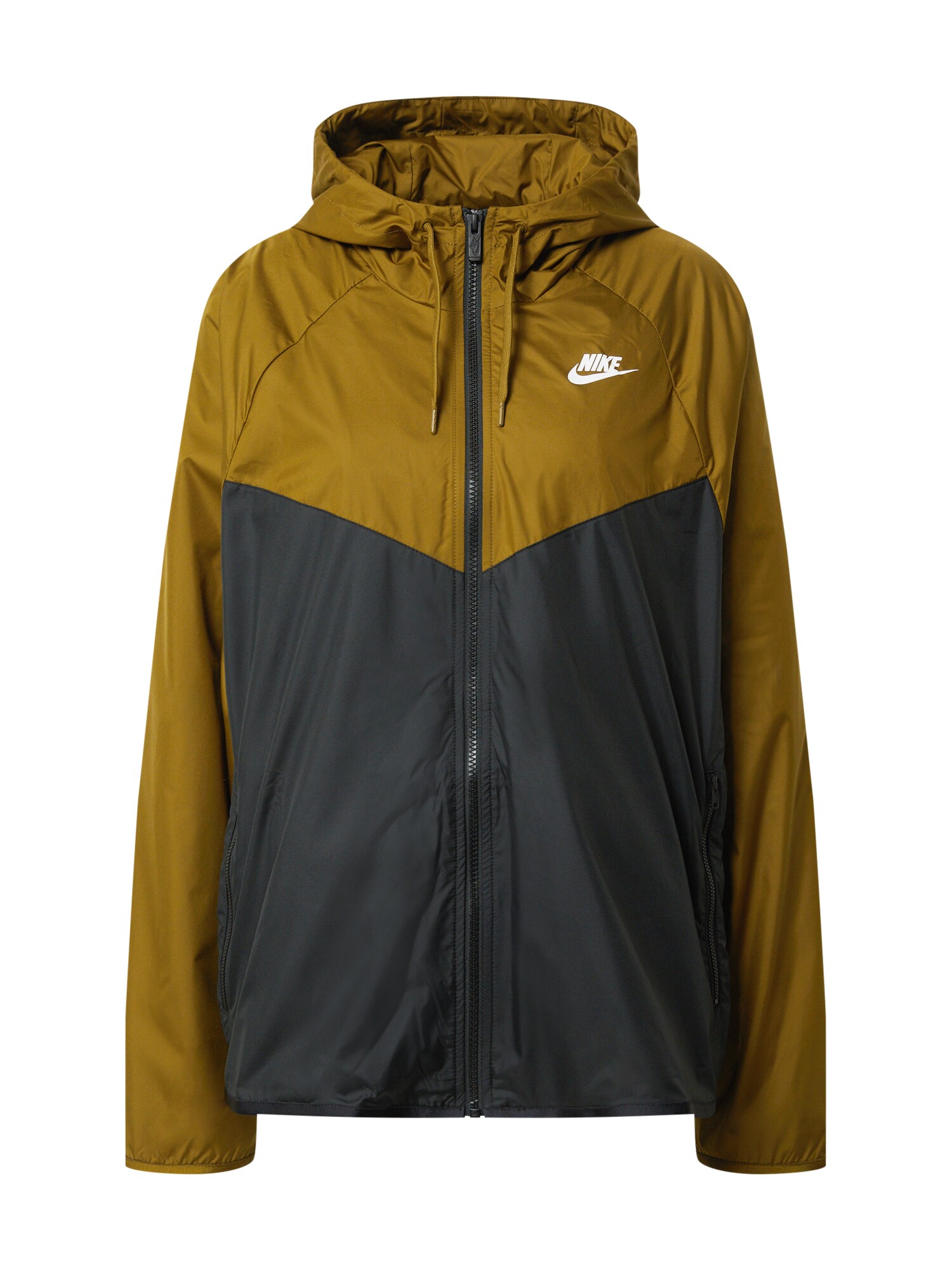 Nike Sportswear Demisezoninė striukė  juoda / alyvuogių spalva
