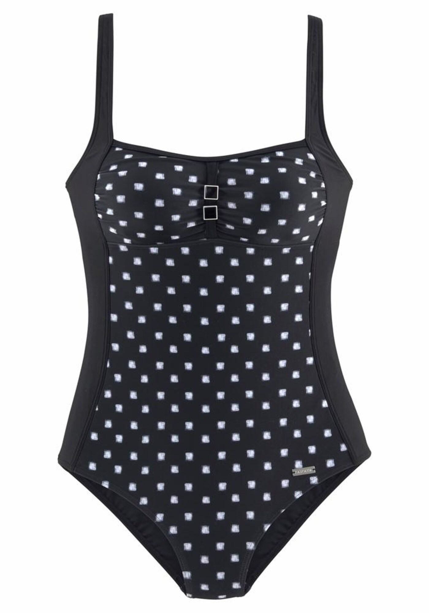 LASCANA Costum de baie întreg  negru / alb