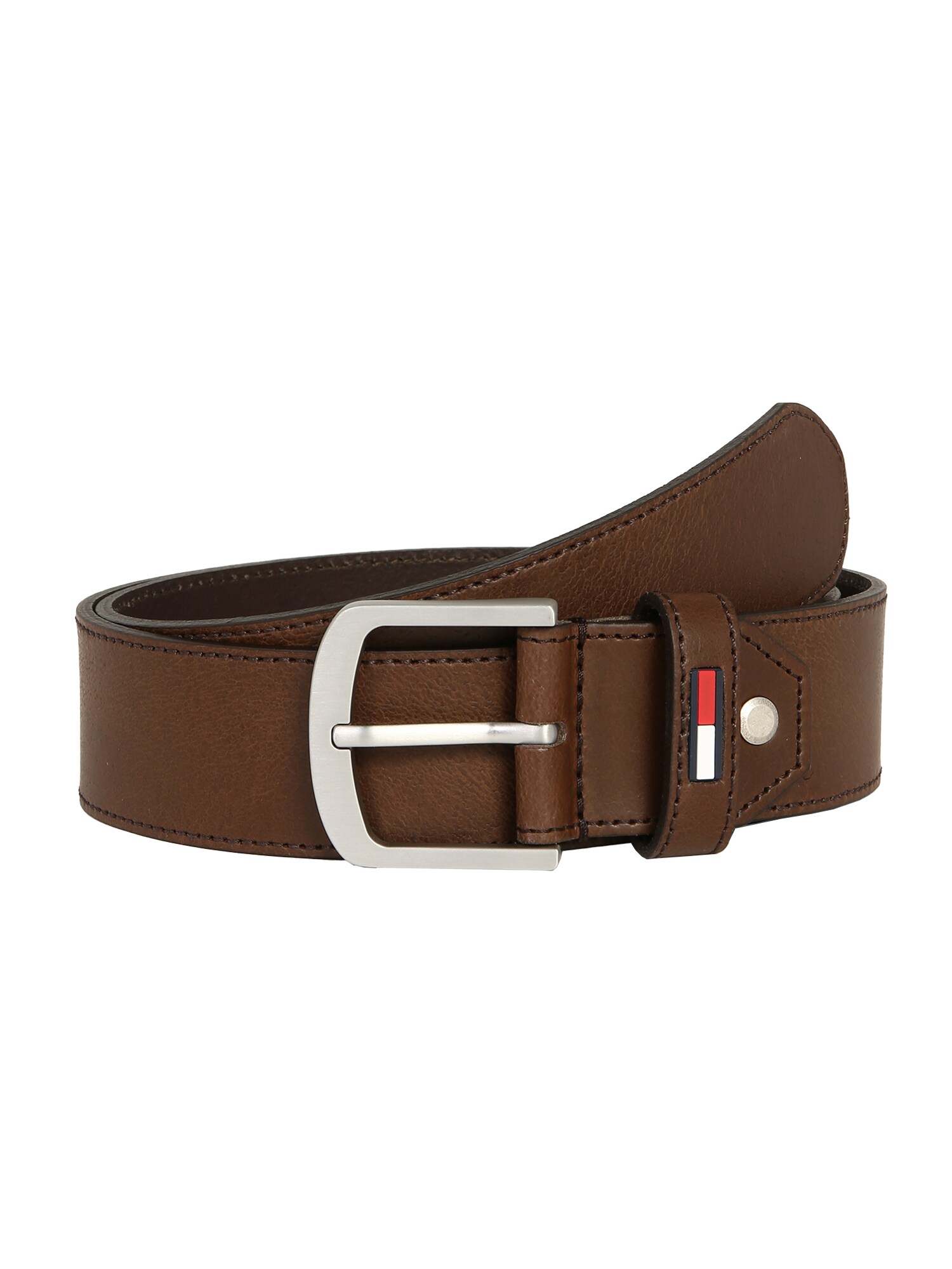 Tommy Jeans Diržas 'TJM RUBBER  INLAY ADJ BELT 4.0'  tamsiai ruda