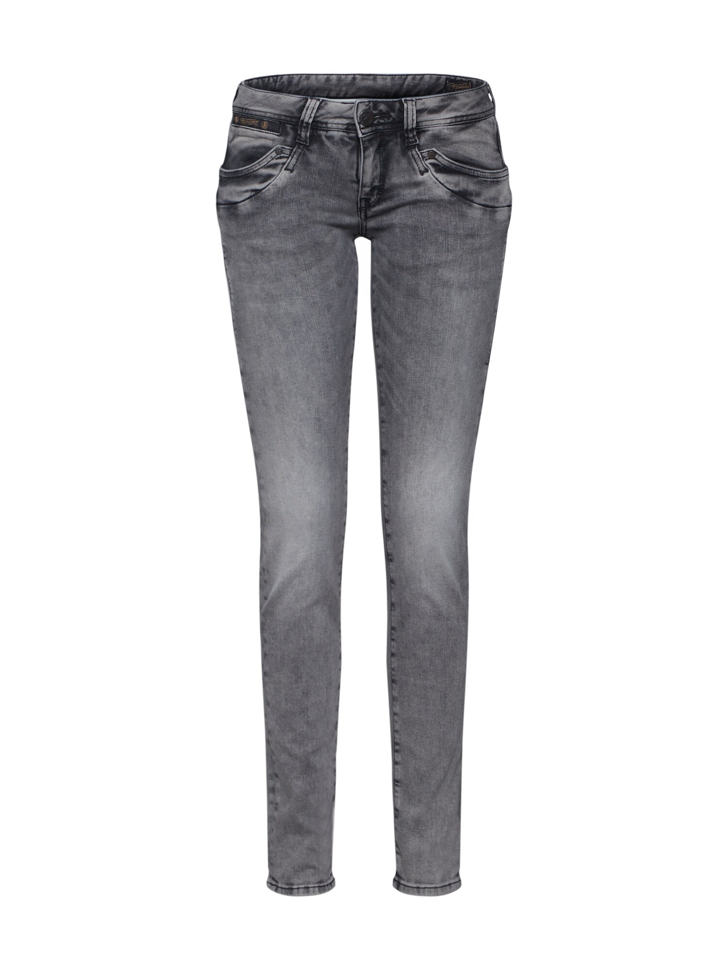 Herrlicher Džinsai 'Piper Slim Denim Black Stretch'  pilko džinso