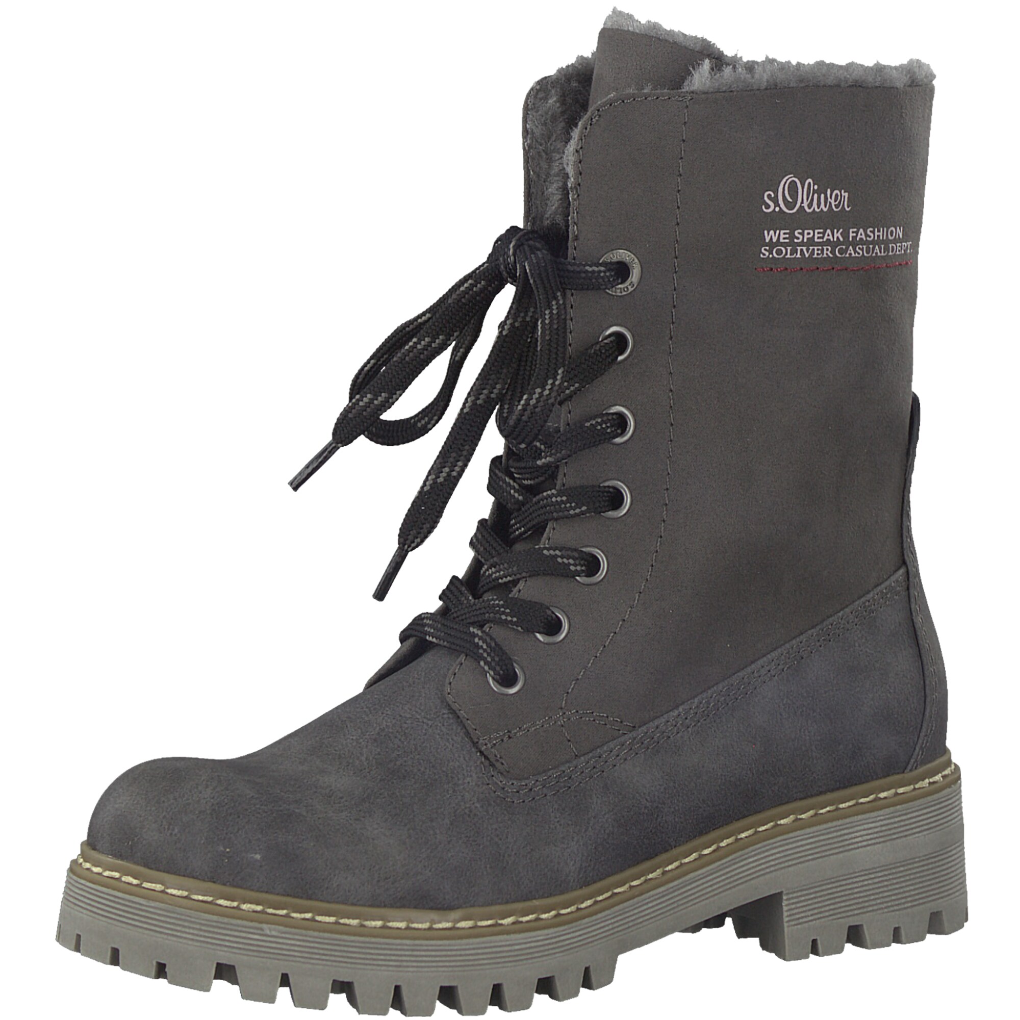 Soliver Red Label Dames Veterlaarzen Grafiet soliver red label kopen in de aanbieding