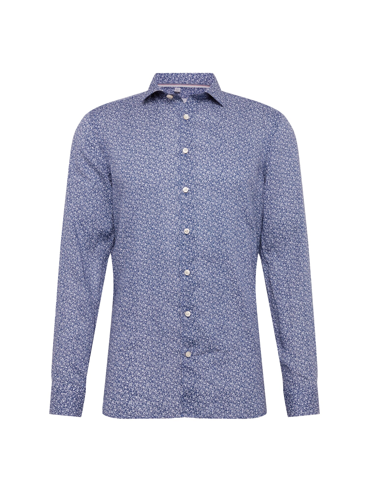 Olymp Heren Overhemd Level 5 Navy Wit olymp kopen in de aanbieding