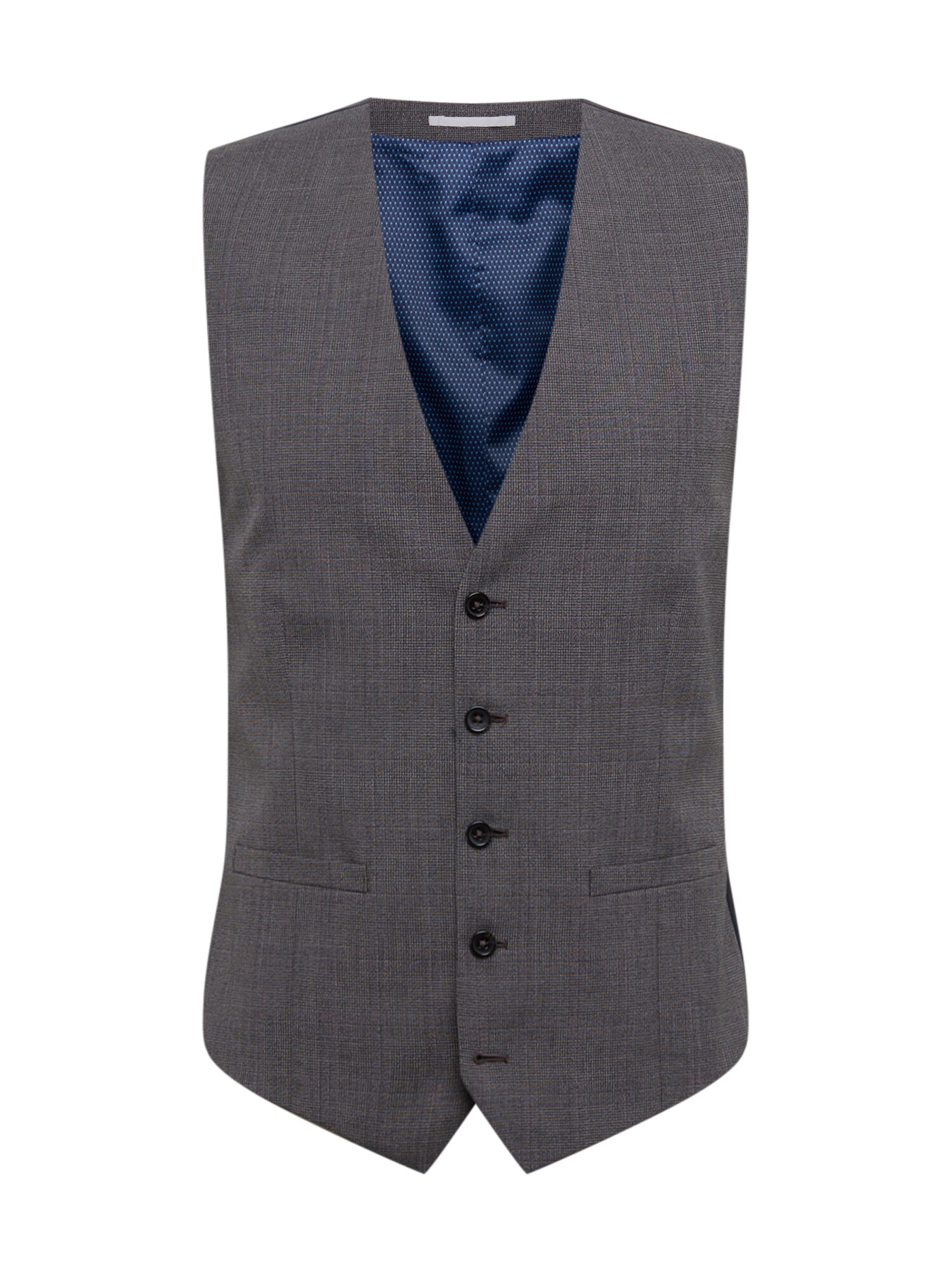 BURTON MENSWEAR LONDON Liemenė 'GREY JASPE CHECK TAILORED...'  pilka