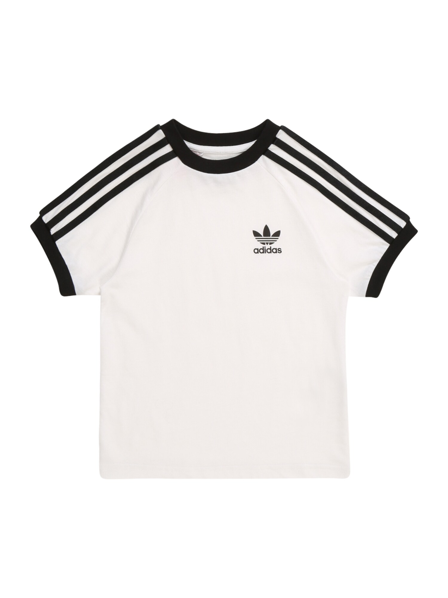ADIDAS ORIGINALS Marškinėliai '3STRIPES'  balta / juoda
